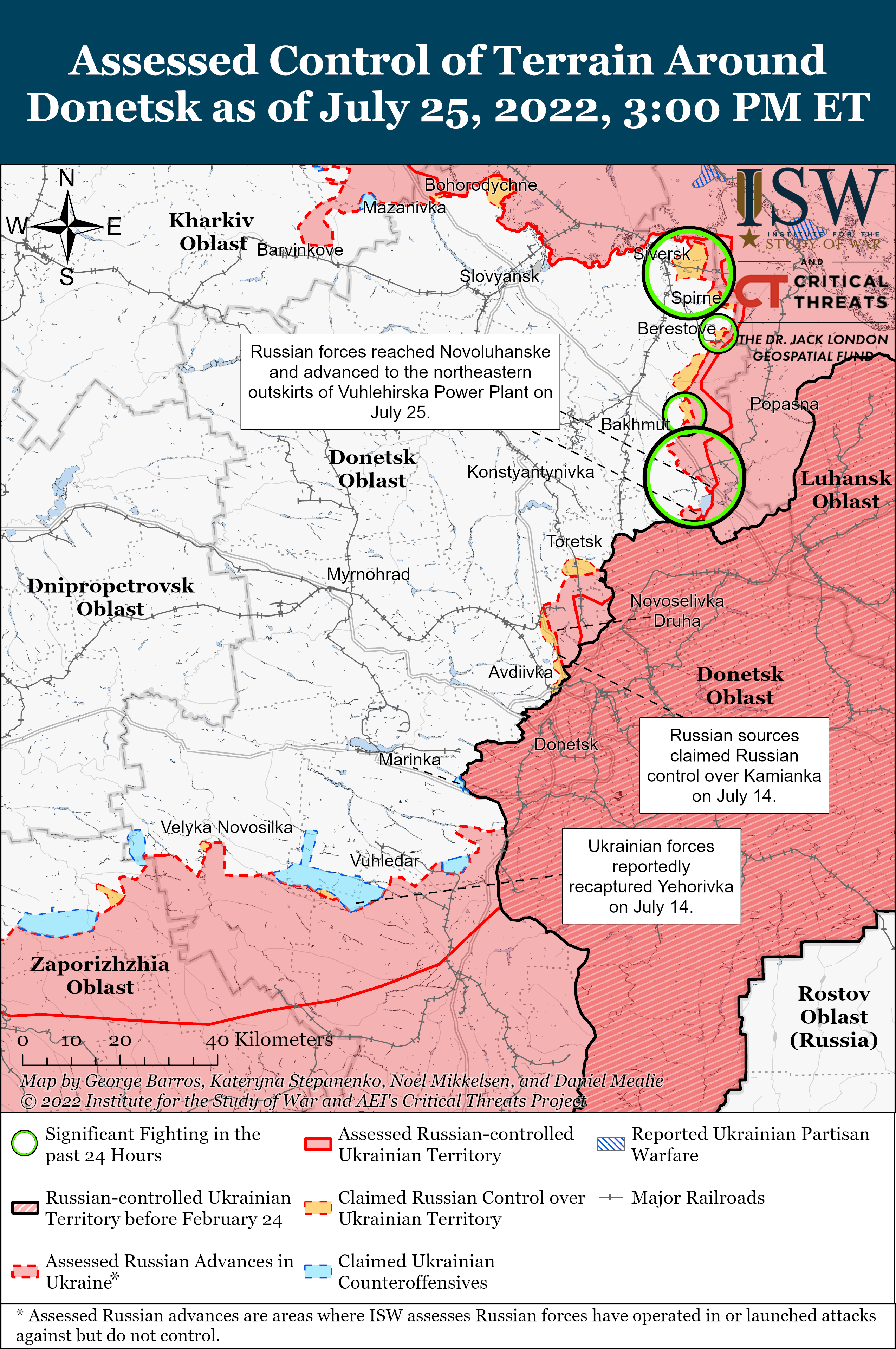 Russian Offensive Campaign Assessment, July 25 | Institute for the Study of  War
