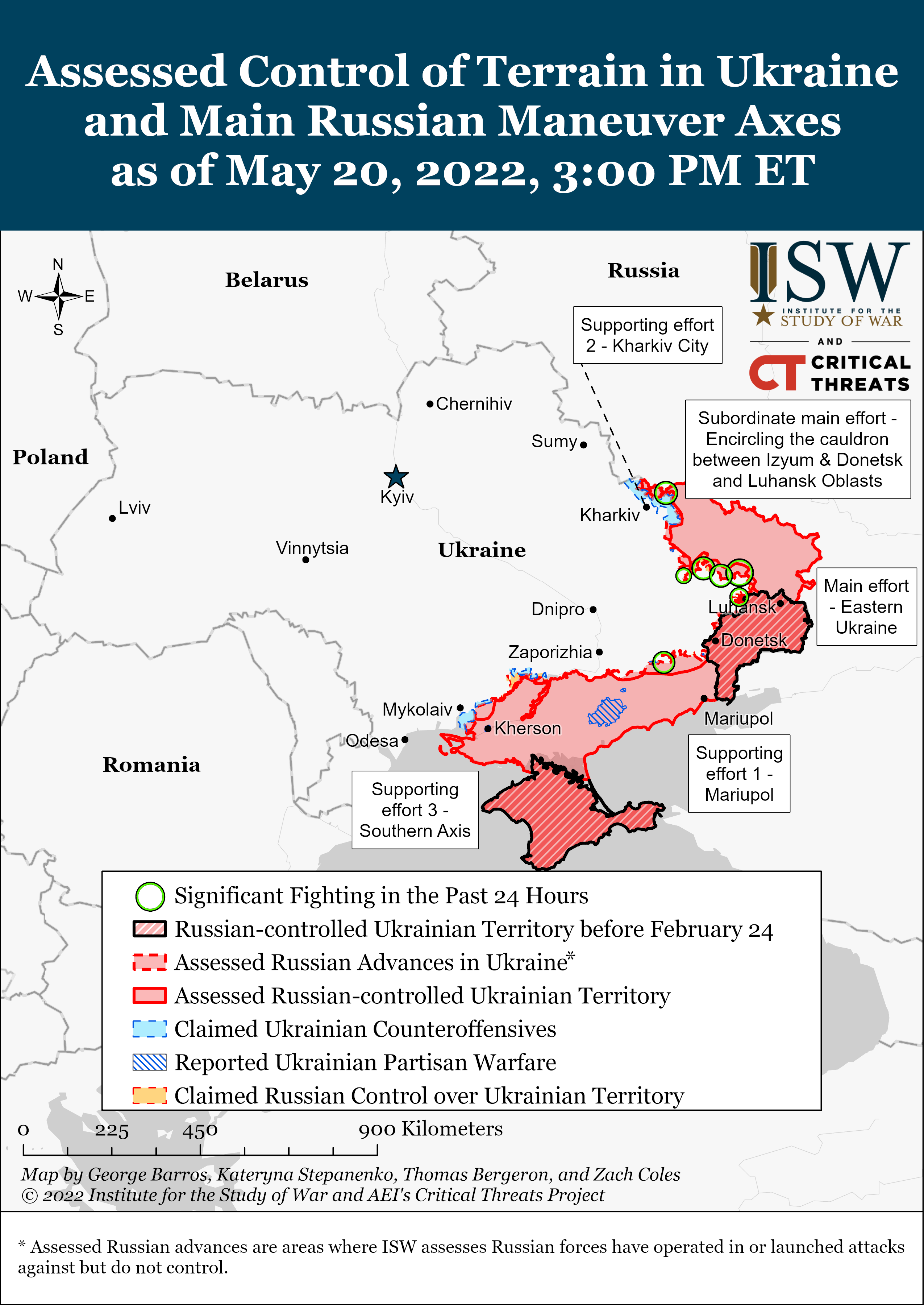 Assessed Control of Terrain in Ukraine