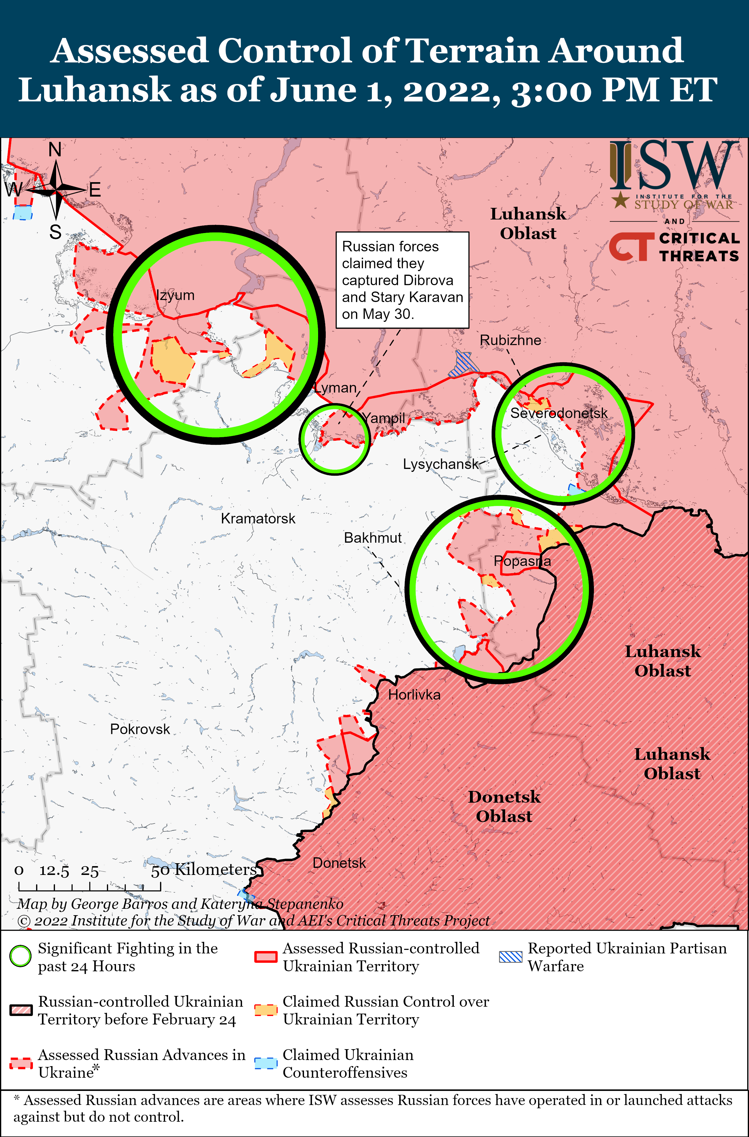 Карта боевых действий на украине на 1 июня 2022 года