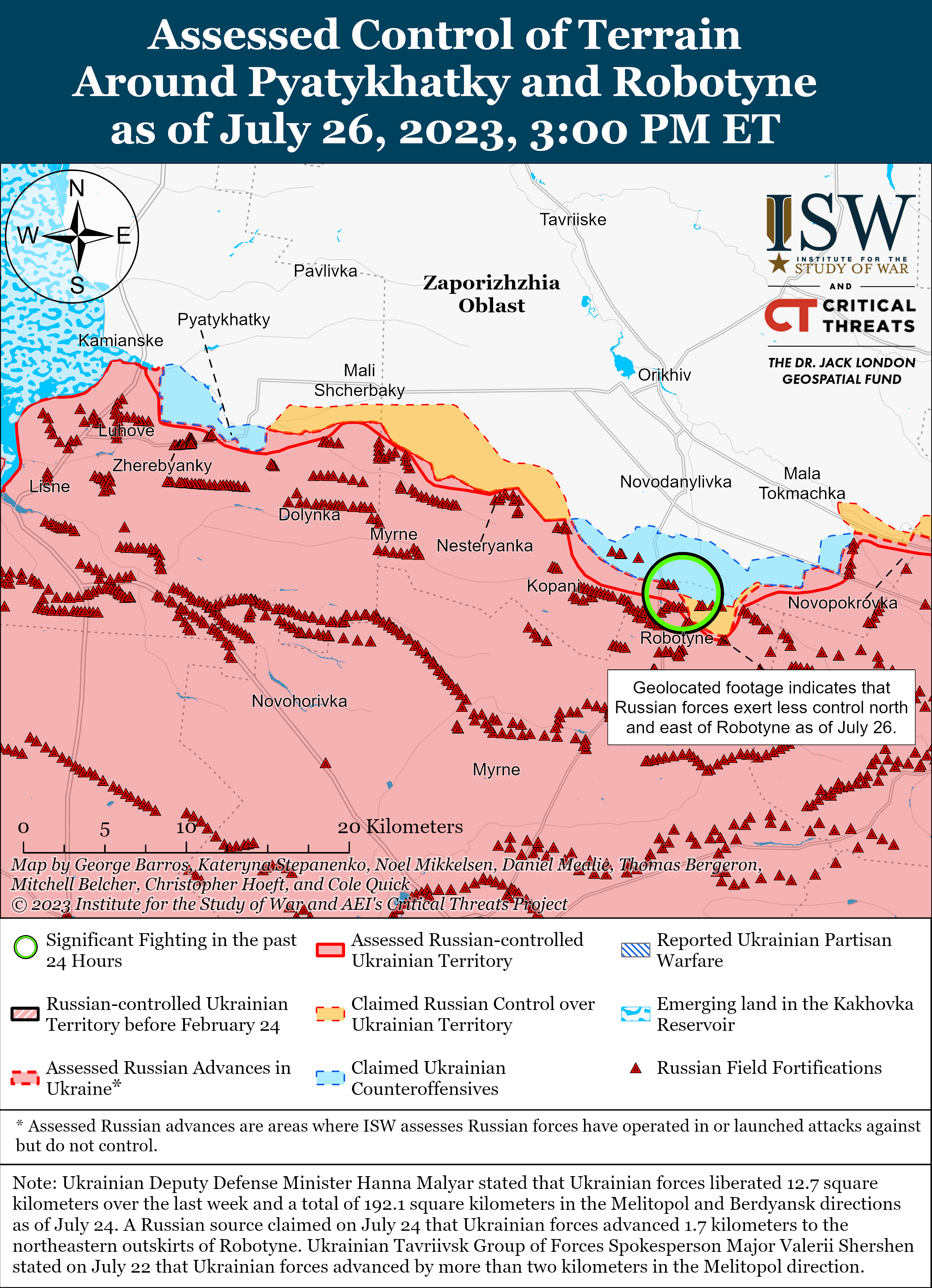 ЗСУ розпочали "значну операцію" на сході Запорізької області: карти боїв ISW