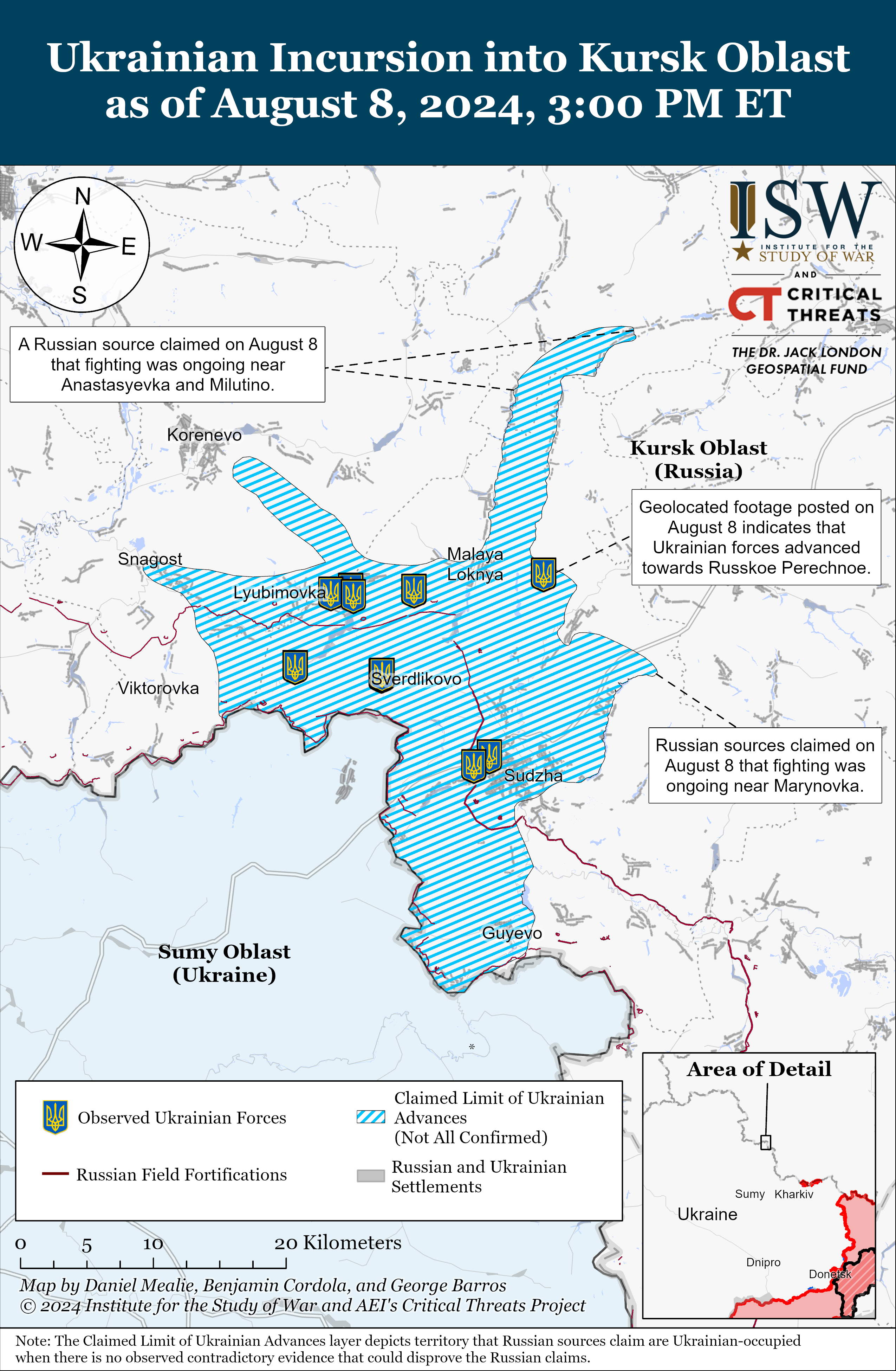 Russian Offensive Campaign Assessment, August 8, 2024 | Institute for the Study of War