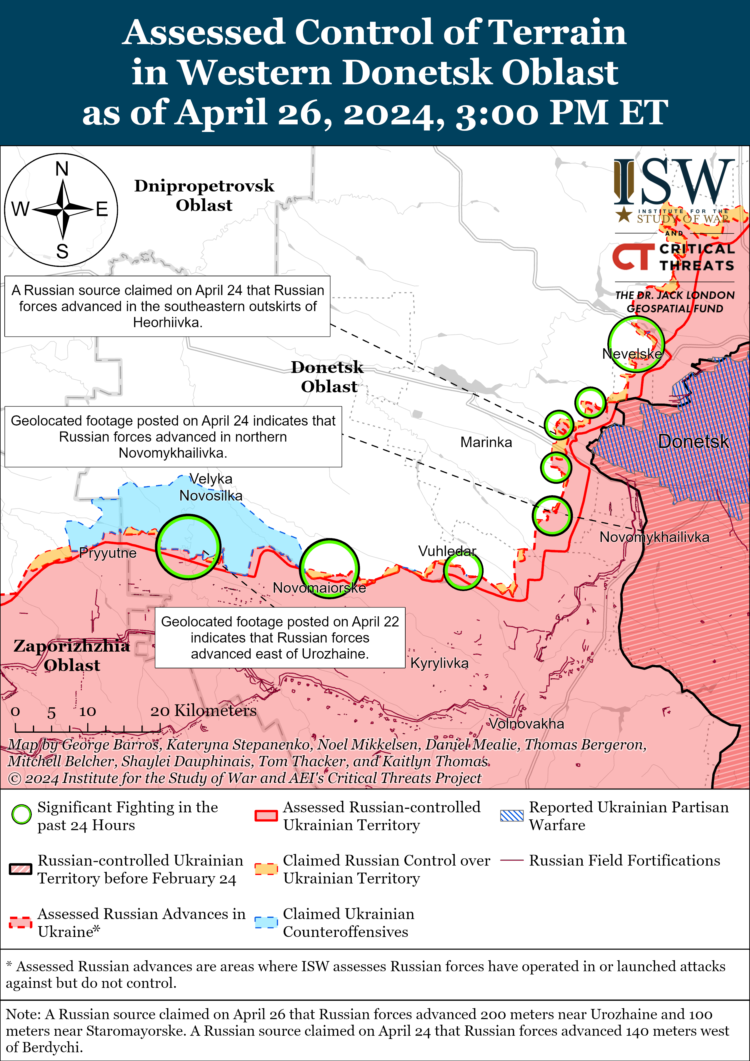Russian Offensive Campaign Assessment, April 26, 2024 | Institute for the  Study of War
