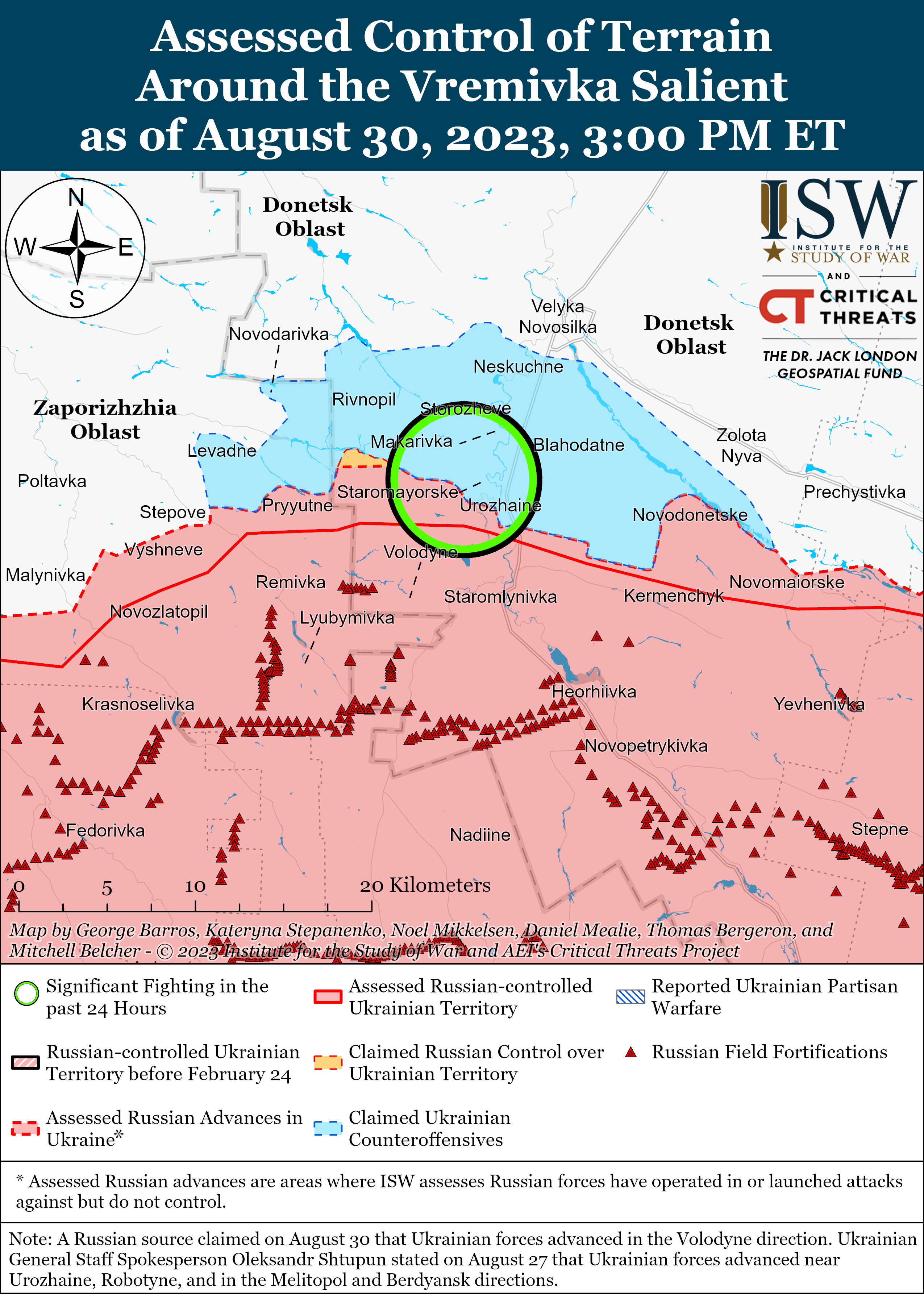 ВСУ продвинулись на нескольких участках фронта: карты боев ISW