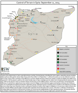 Control of Terrain in Syria: September 11, 2014