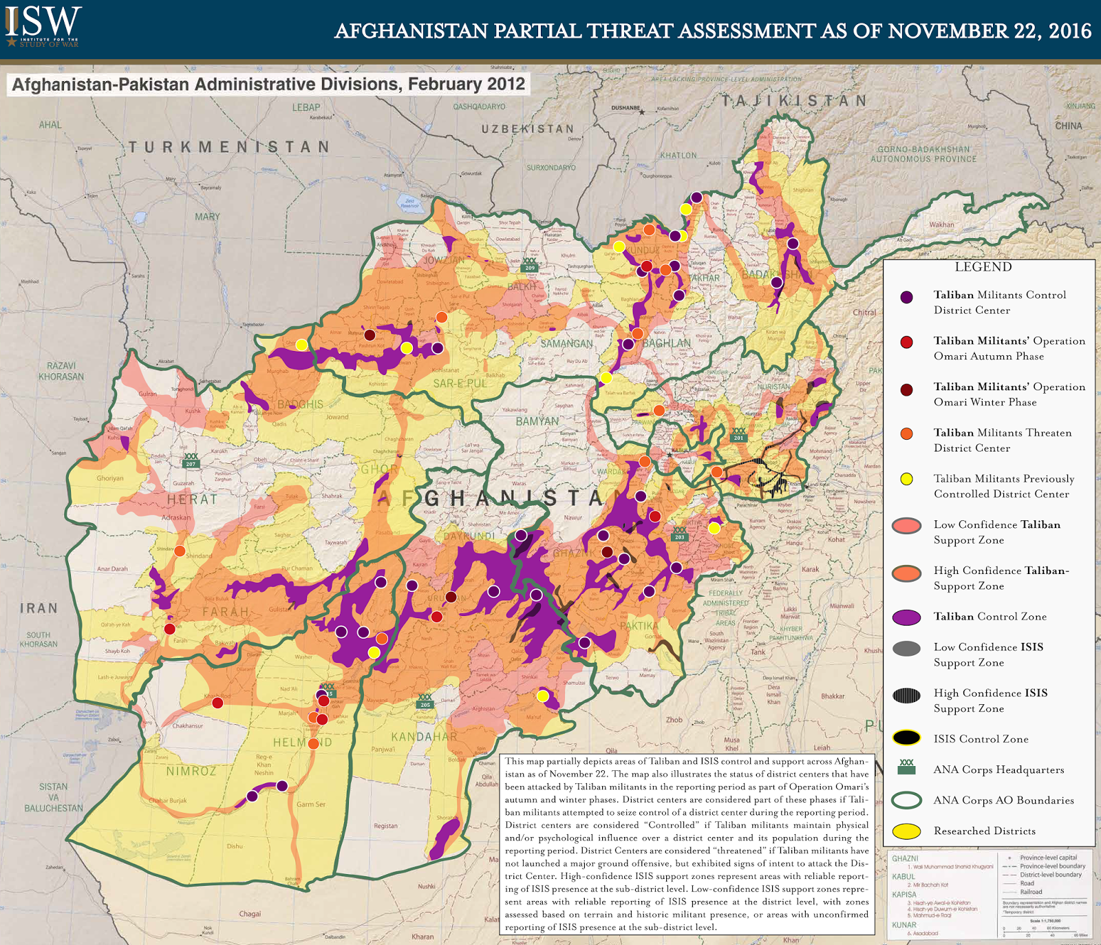 Afghanistan-pakistan Administrative Divisions, February 2012