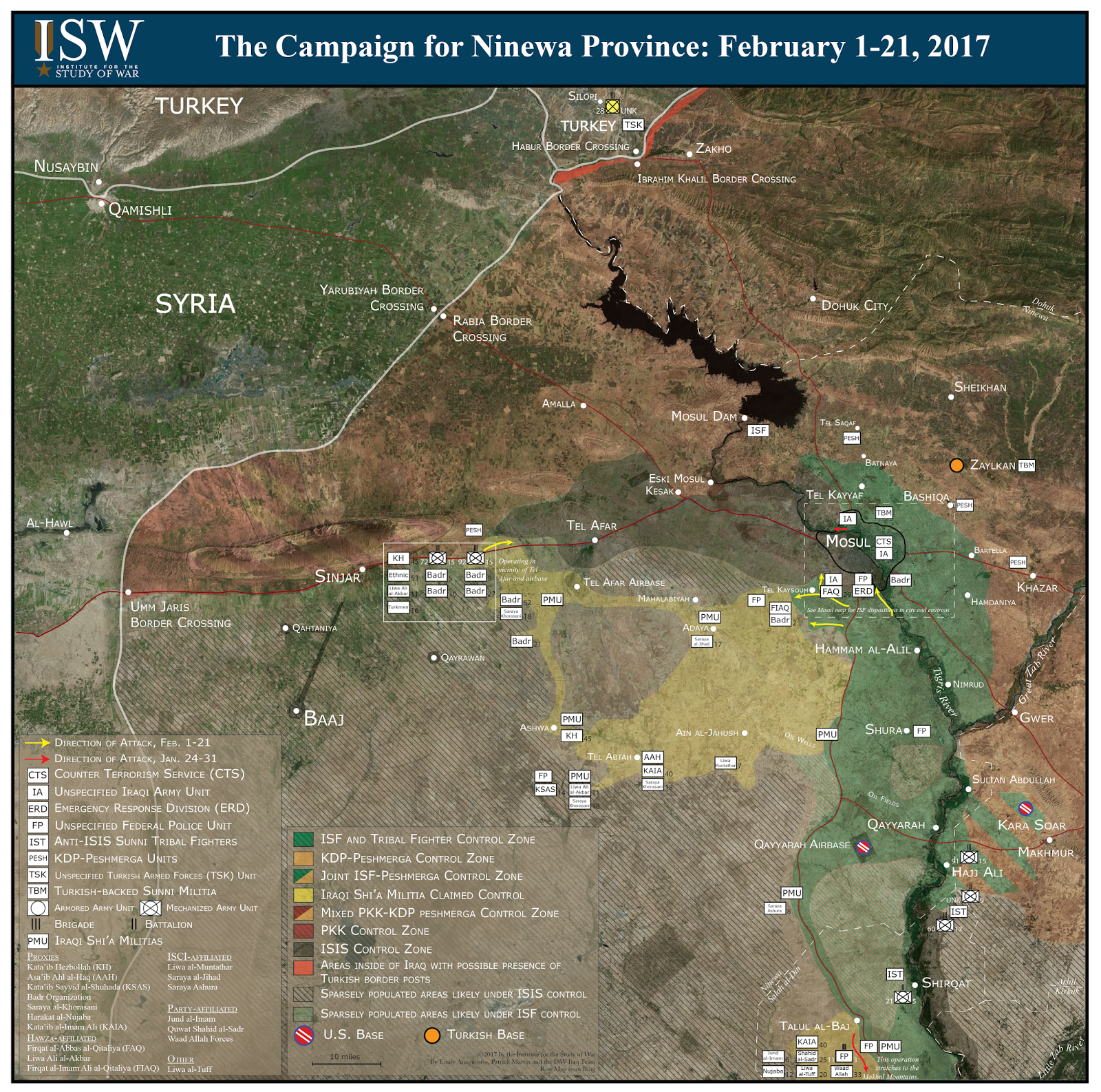 The Campaign for Ninewa Province: February 1-21, 2017