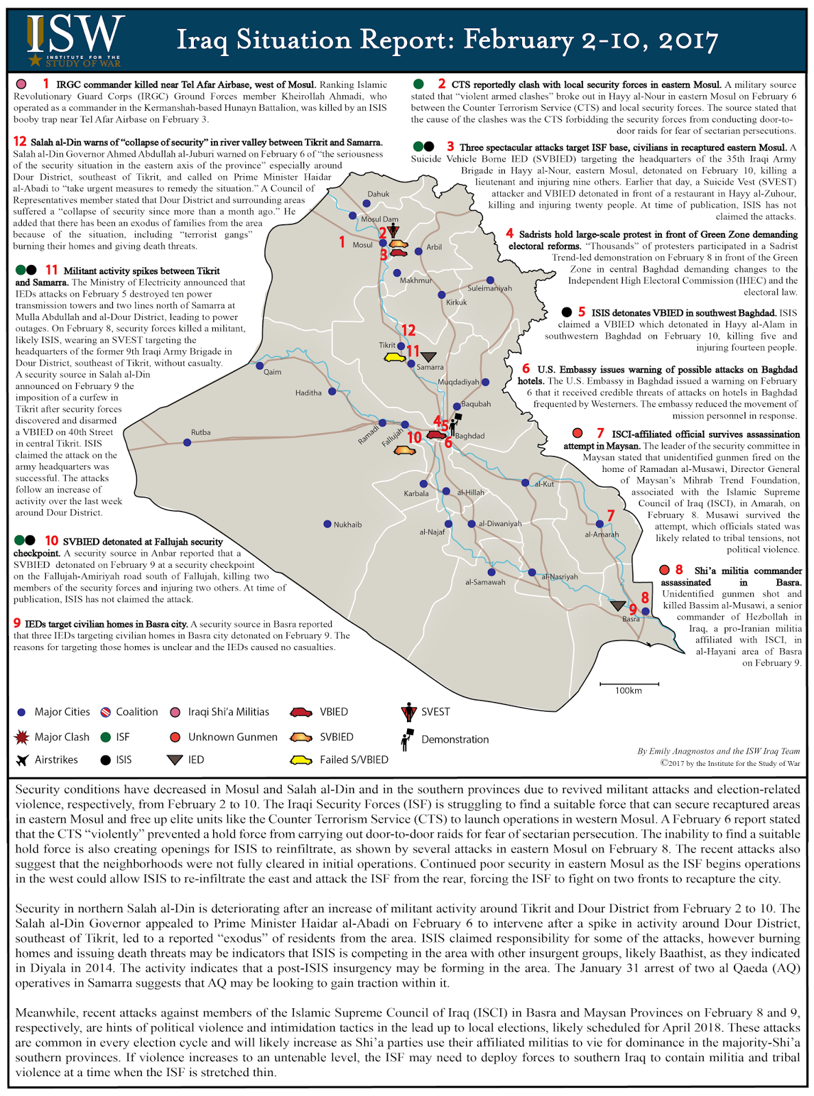 Iraq Situation Report: February 2-10, 2017