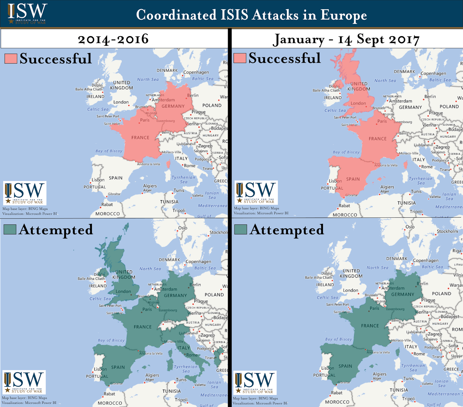Coordinated ISIS Attacks in Europe