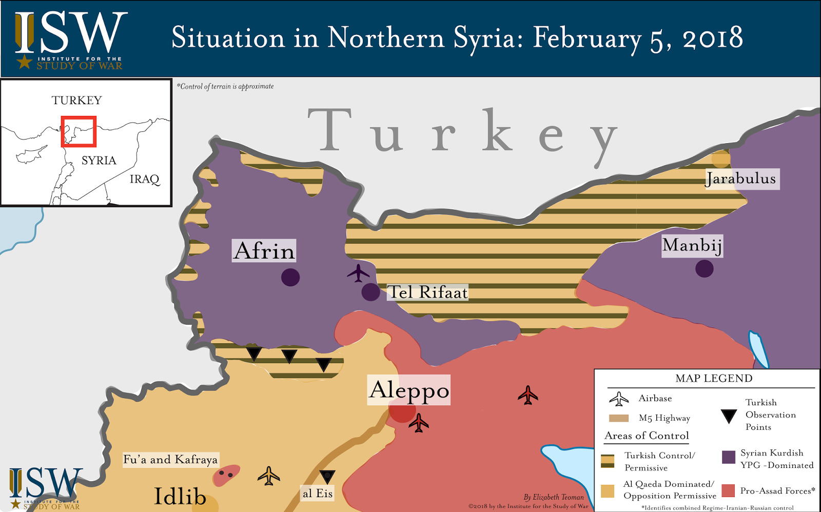 Situation in Northern Syria: February 5, 2018