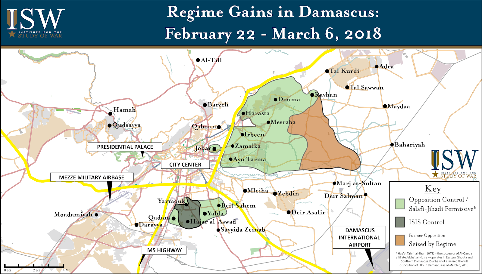 Regime Gains in Damascus: February 22 – March 6, 2018