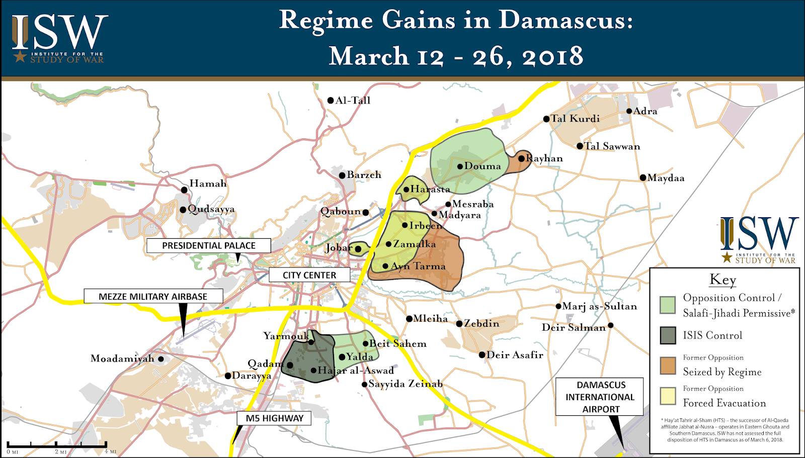 Regime Gains in Damascus: March 12 – 26, 2018