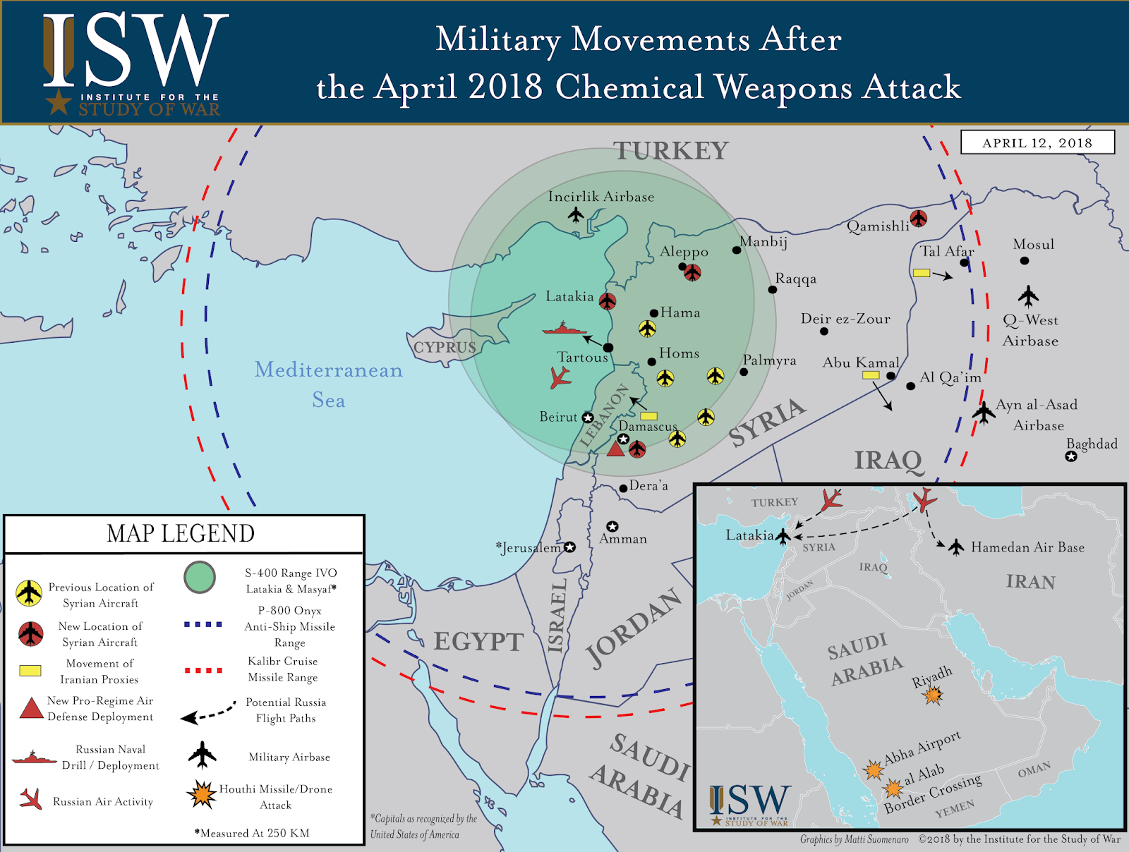 Military Movements After the April 2018 Chemical Weapons Attack