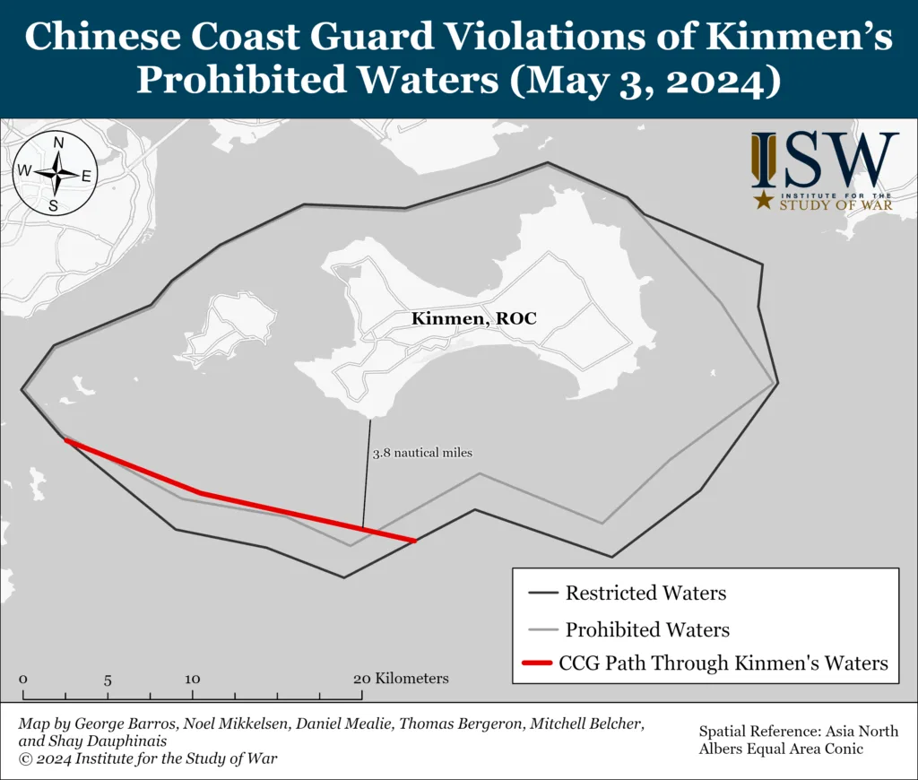 Kinmen Maritime Boundaries May 8, 2024