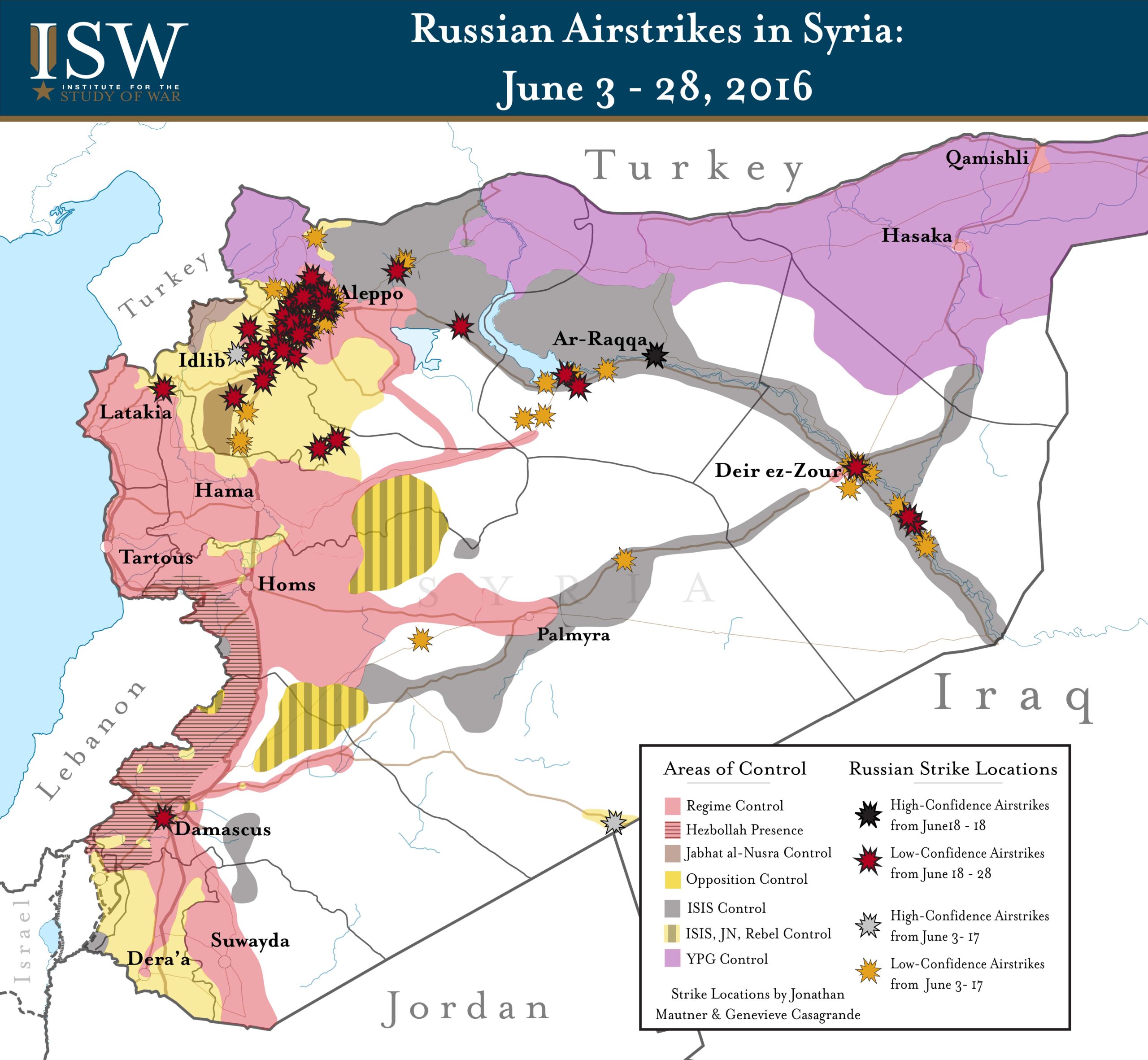 Russian Airstrikes in Syria: June 3 – 28, 2016