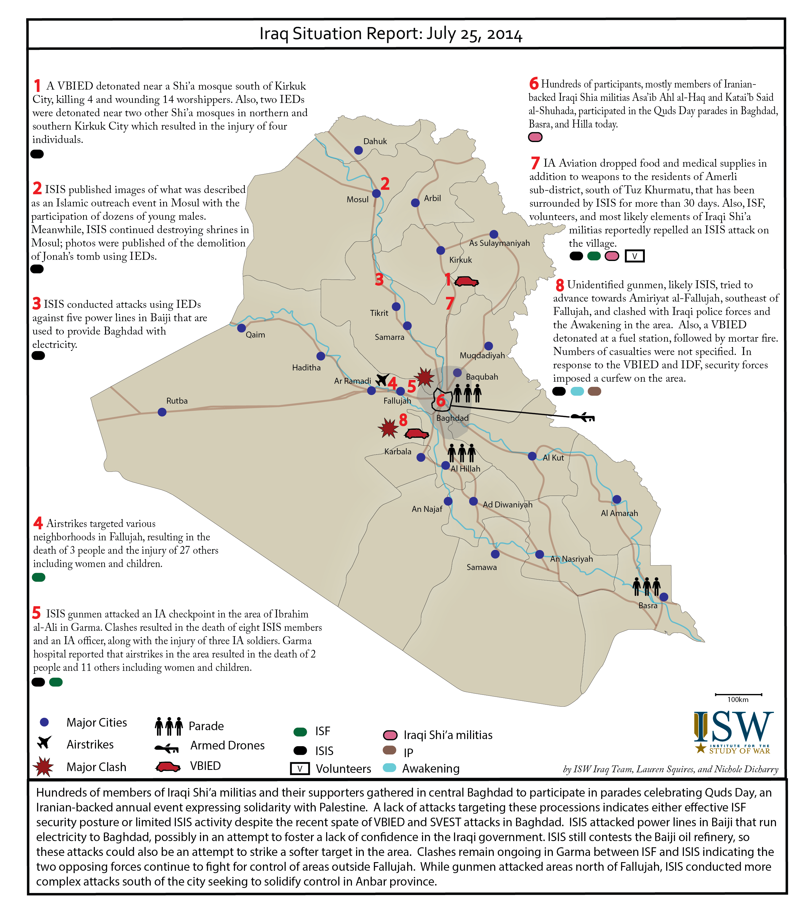 Iraq Situation Report: July 25, 2014
