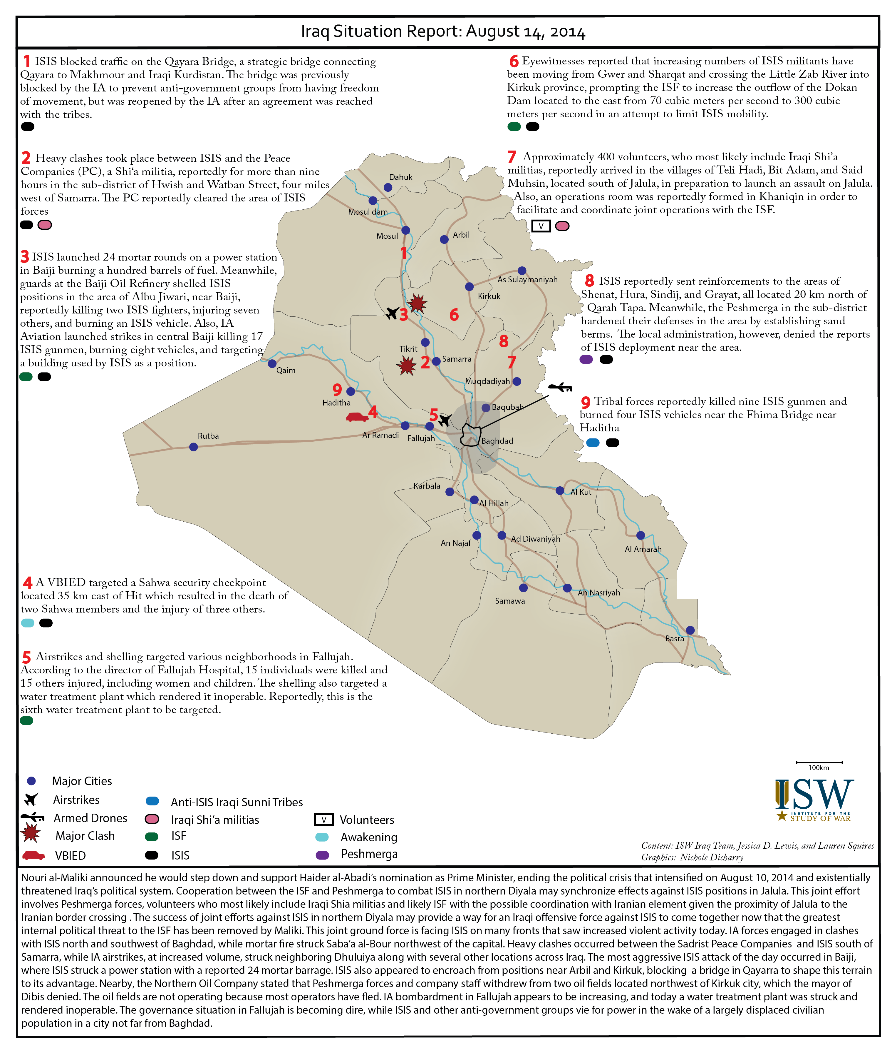 Iraq Situation Report: August 14, 2014
