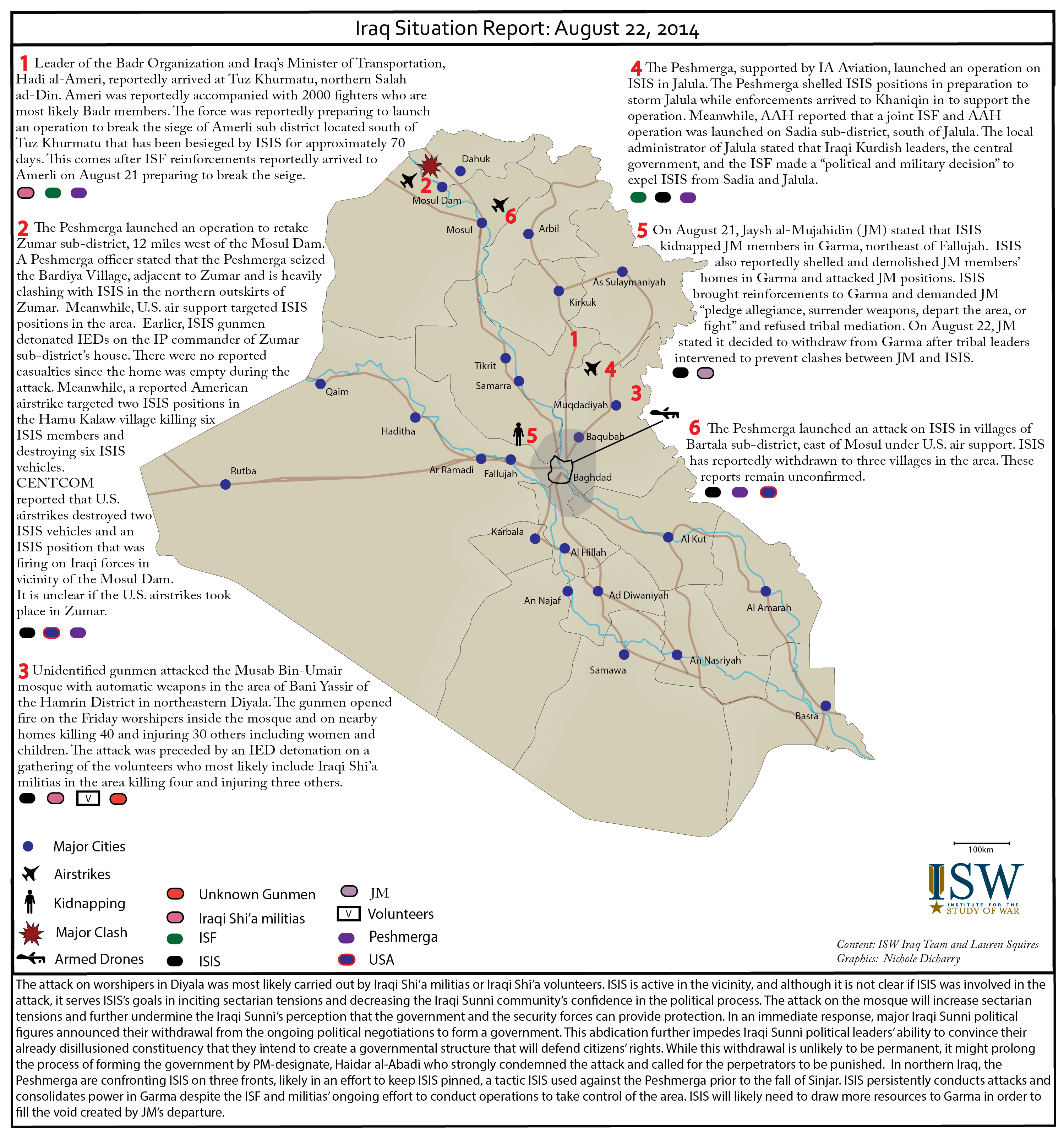 Iraq Situation Report: August 22, 2014