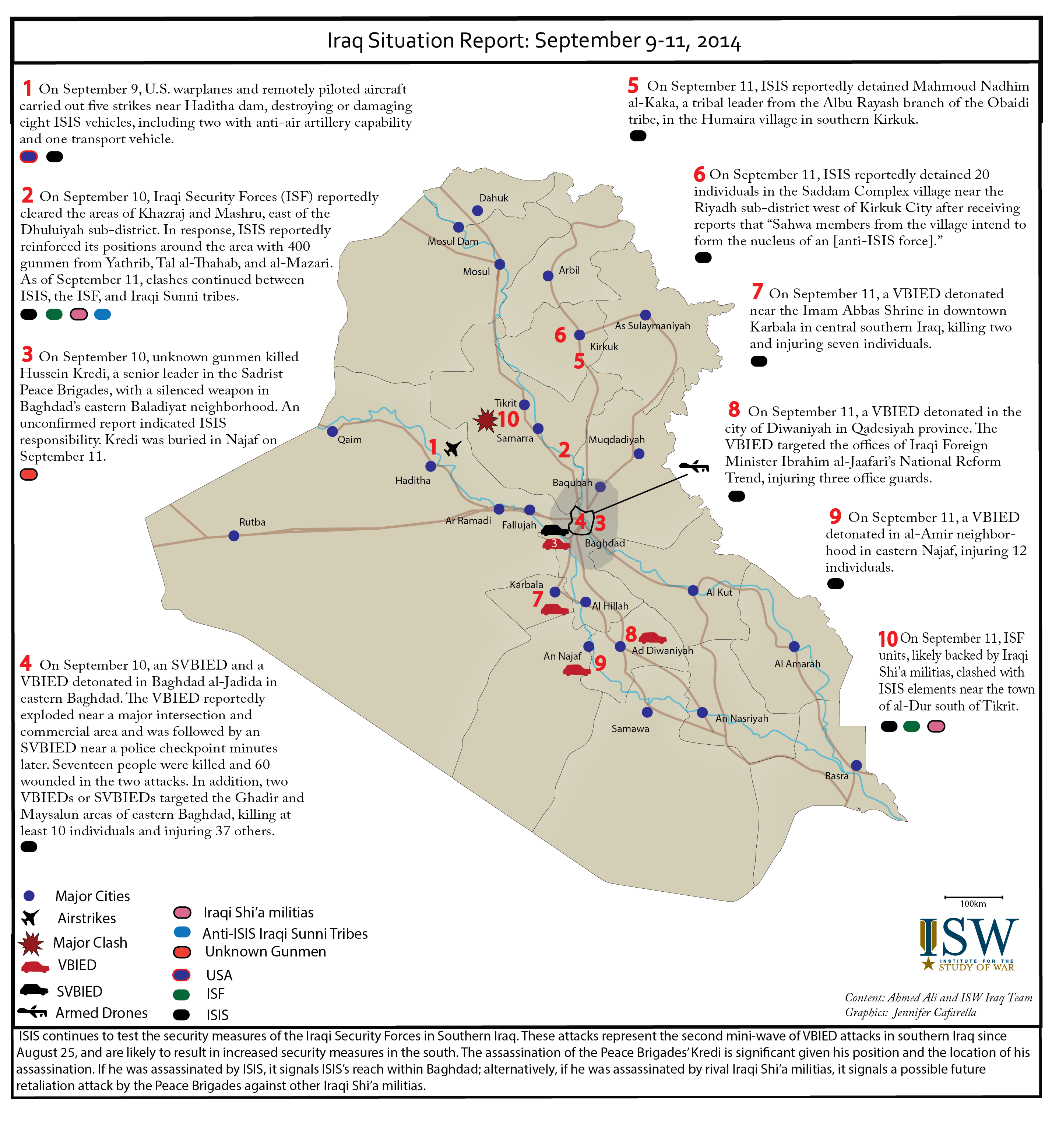 Iraq Situation Report: September 9-11, 2014