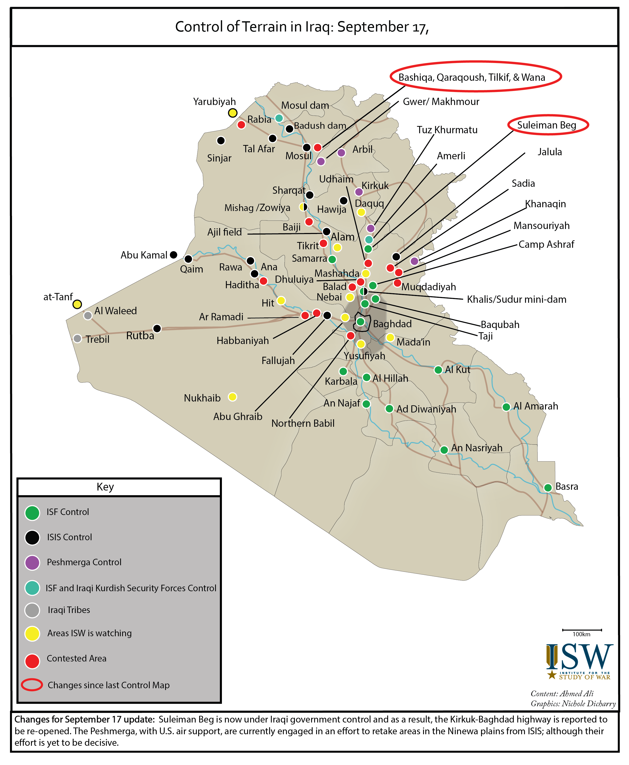 Control of Terrain in Iraq: September 17