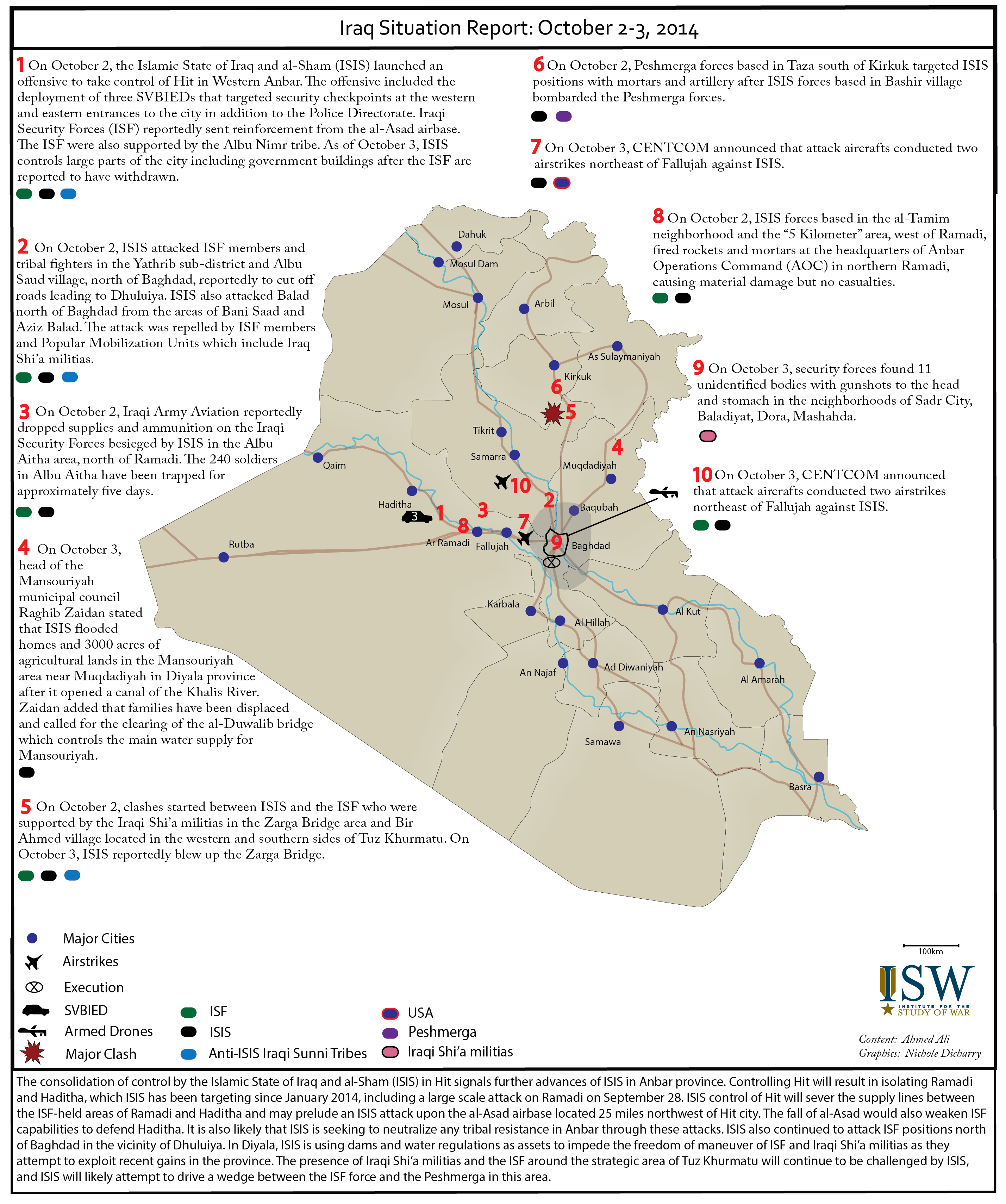 Iraq Situation Report: October 2-3, 2014