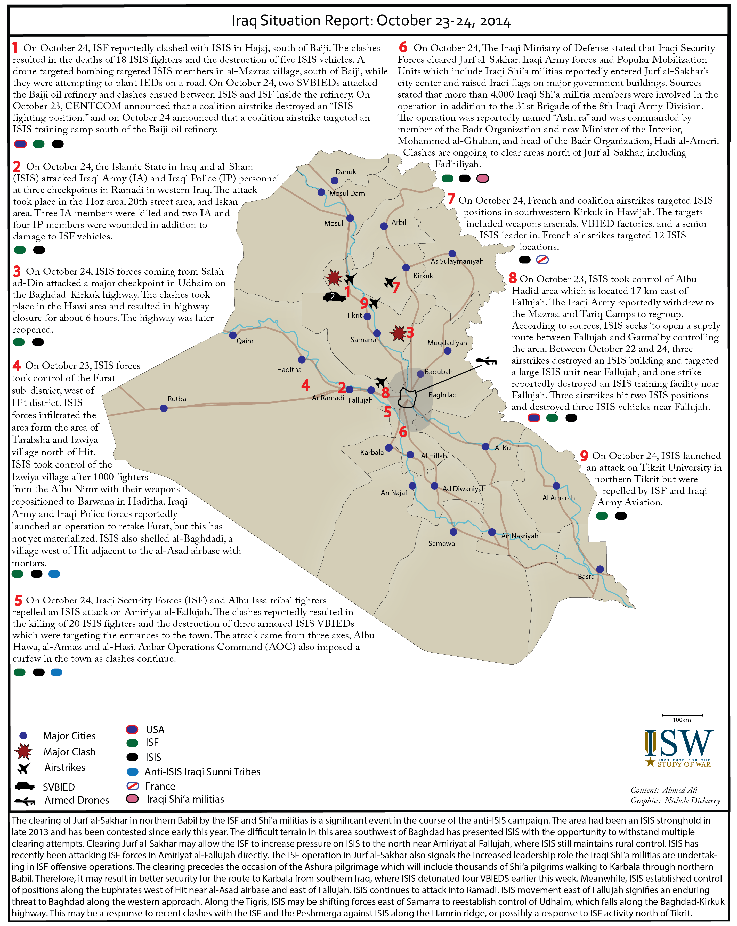 Iraq Situation Report: October 23-24, 2014