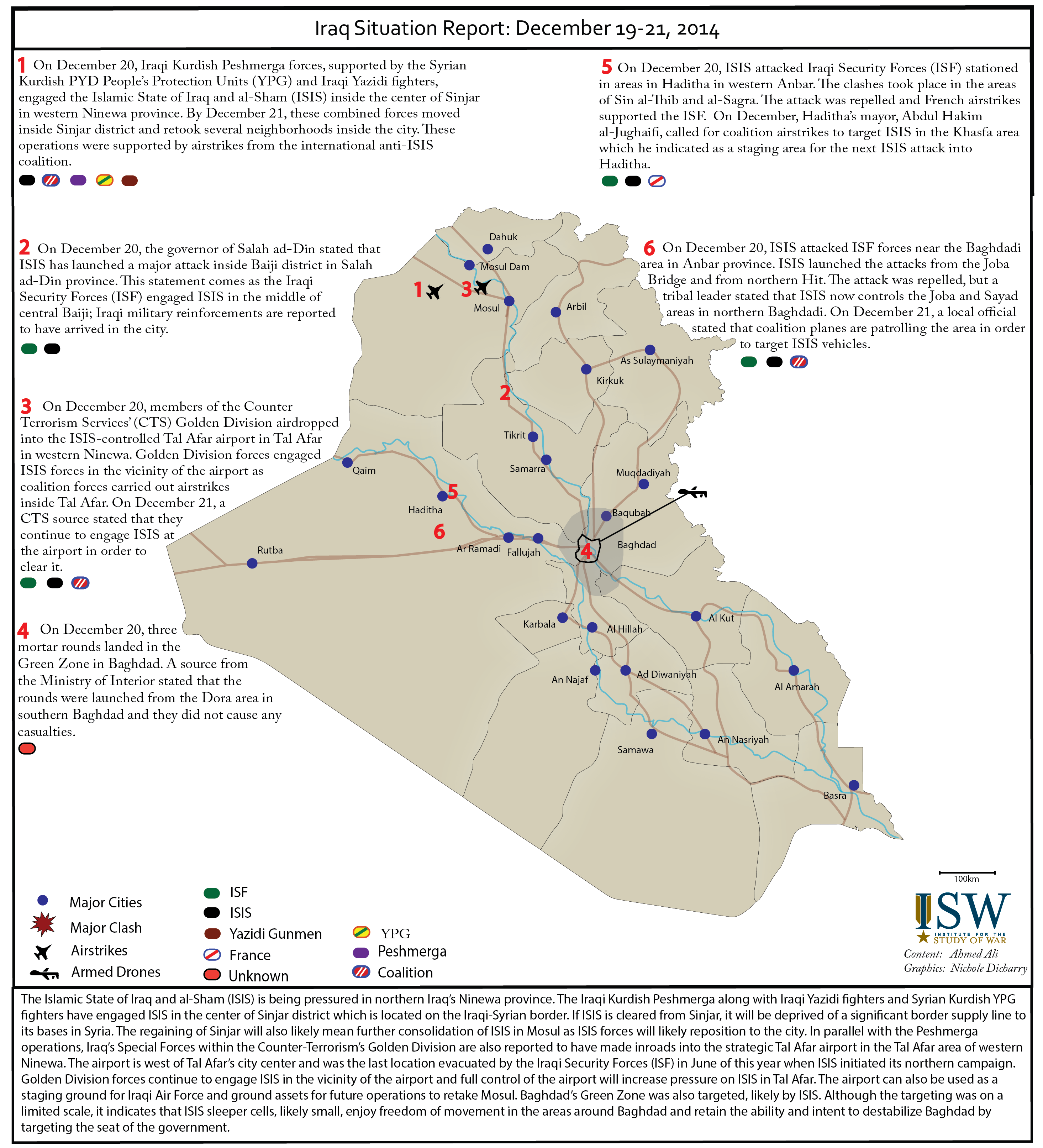 Iraq Situation Report: December 19-21, 2014