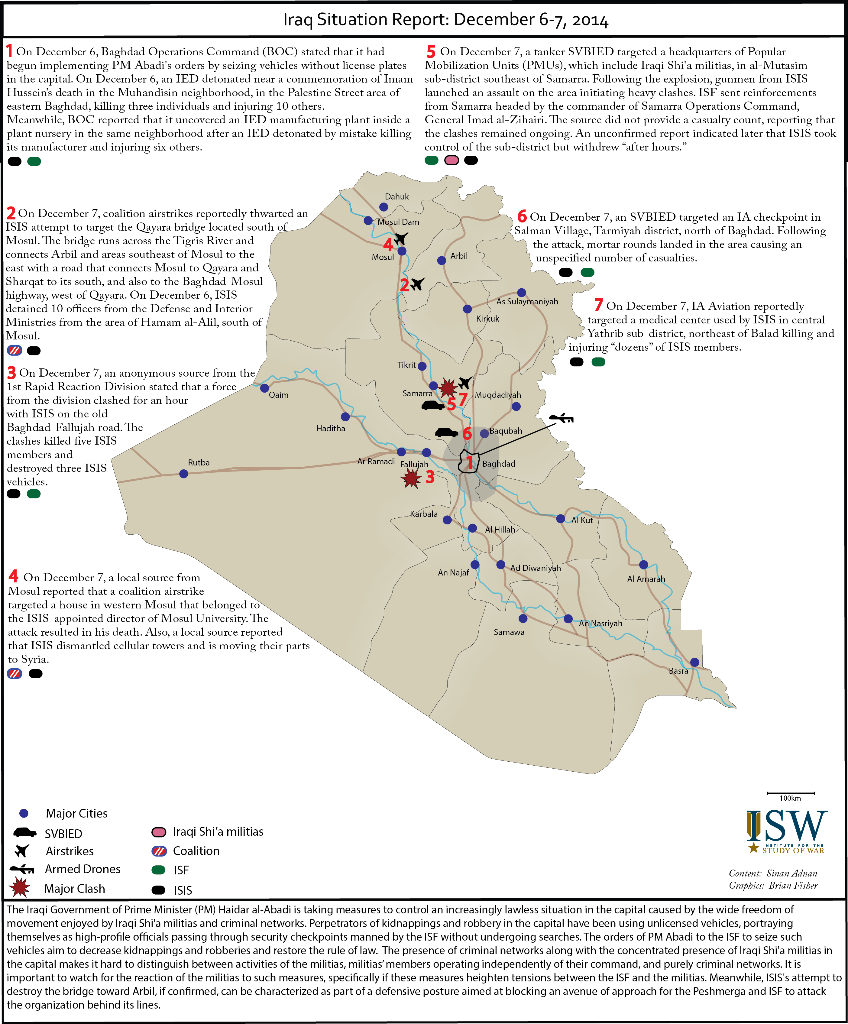 Iraq Situation Report: December 6-7, 2014