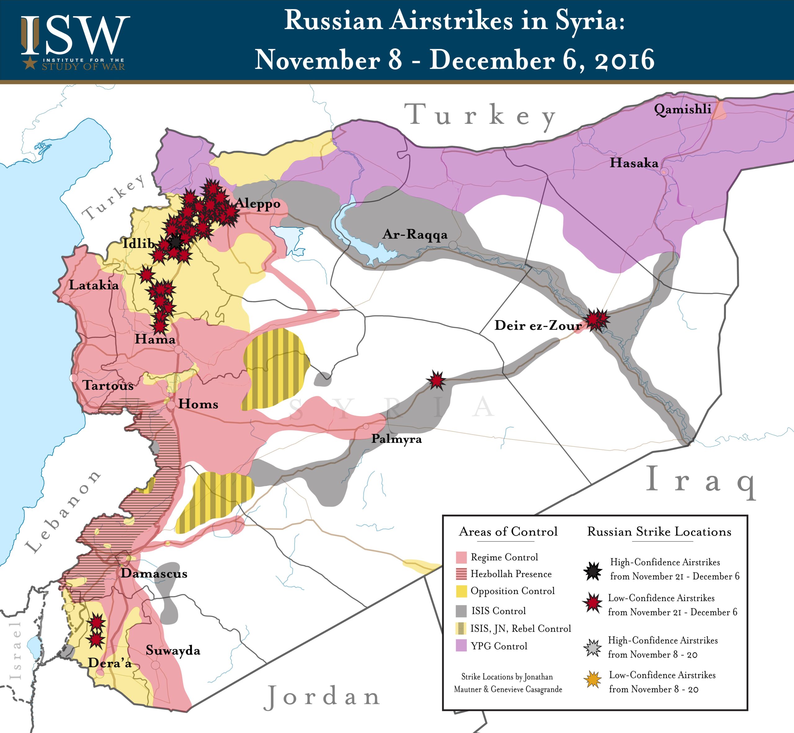 Russian Airstrikes in Syria: November 8 - December 6, 2016