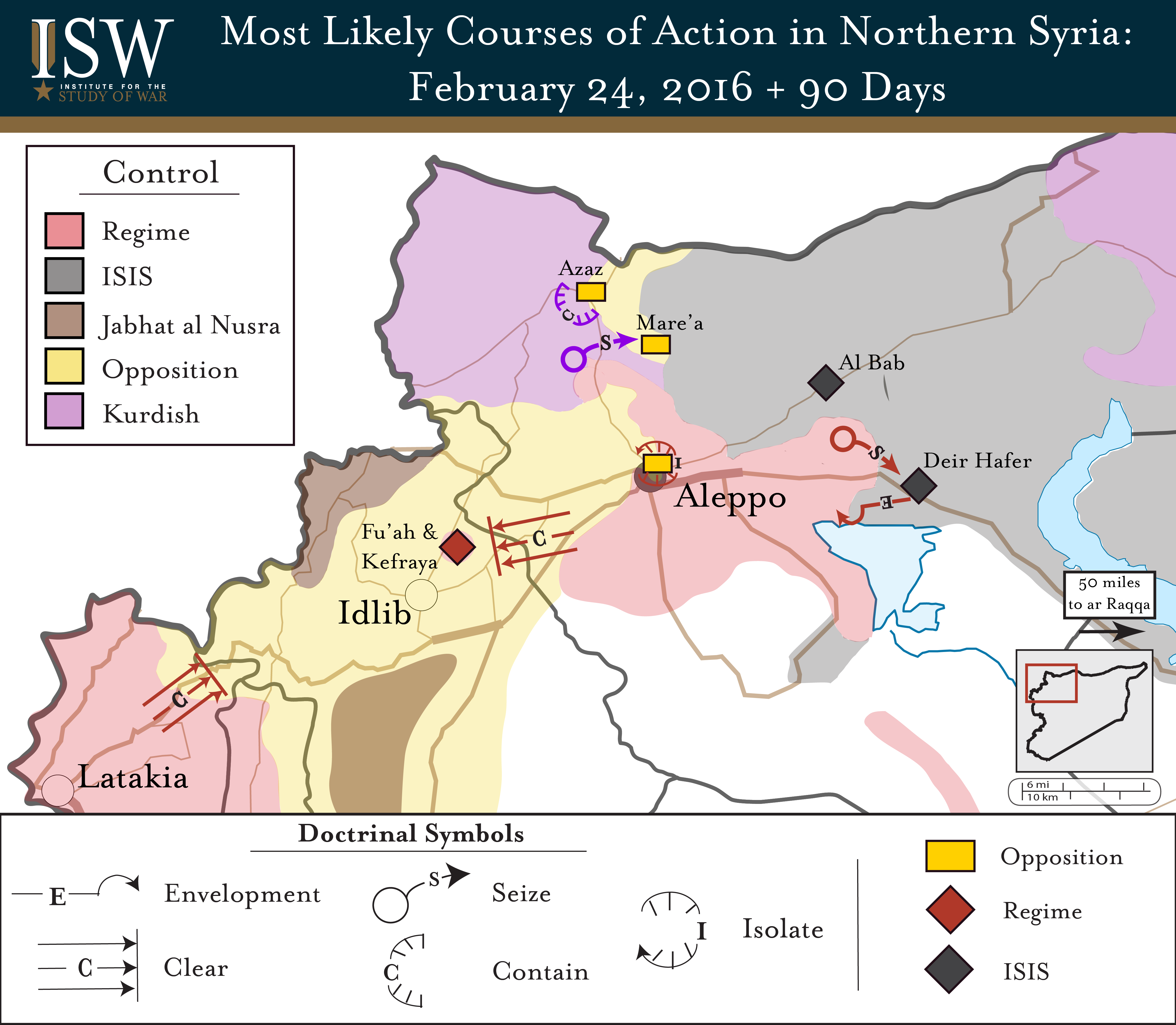 Most Likely Courses of Action in Northern Syria: February 24, 2016 + 90 Days