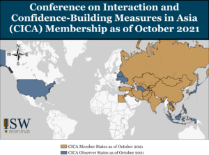 Conference On Interaction and Confidence-Building Measures in Asia (CICA) Membership as of October 2021