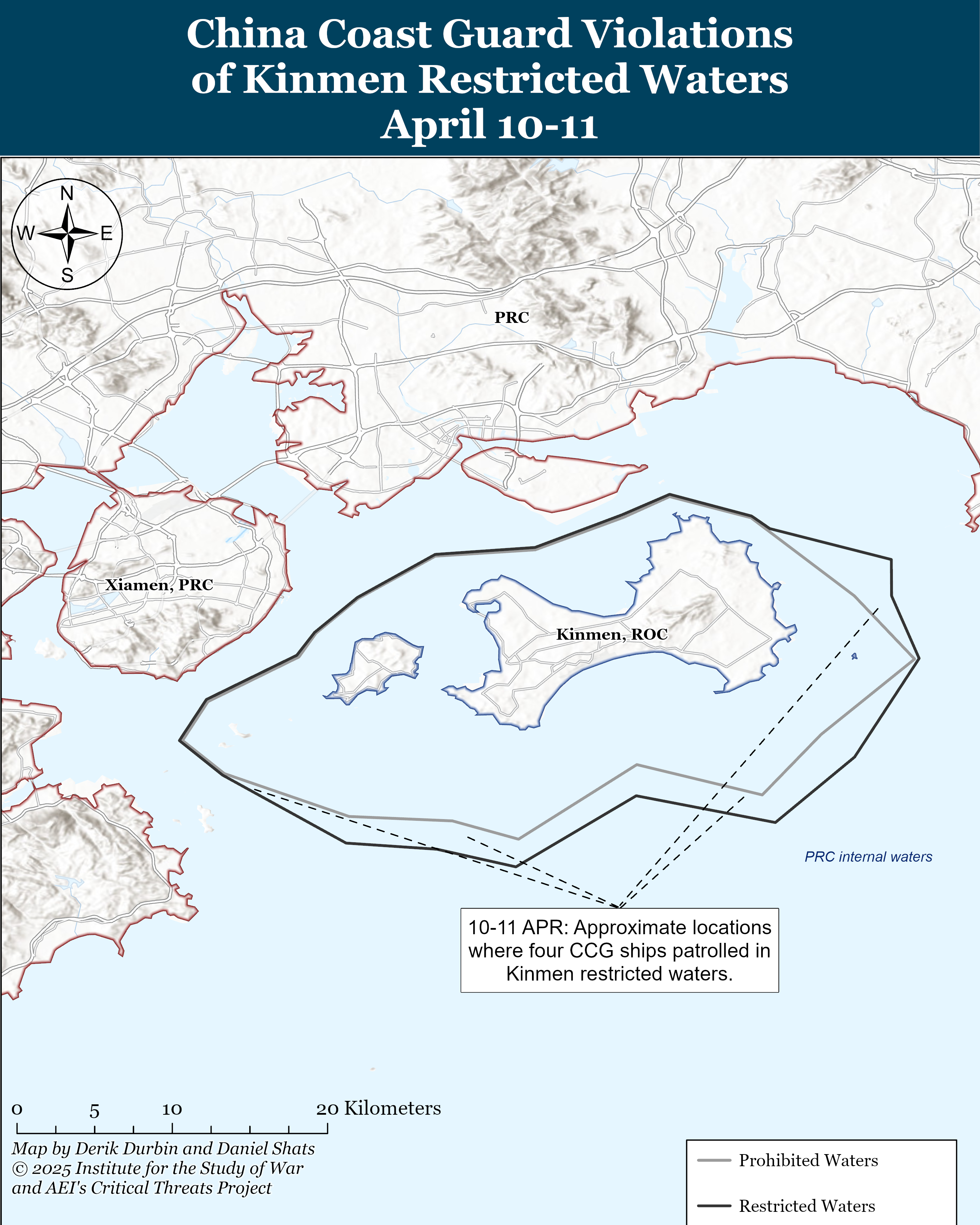 China Coast Guard Violations Of Kinmen Restricted Waters April 10-11