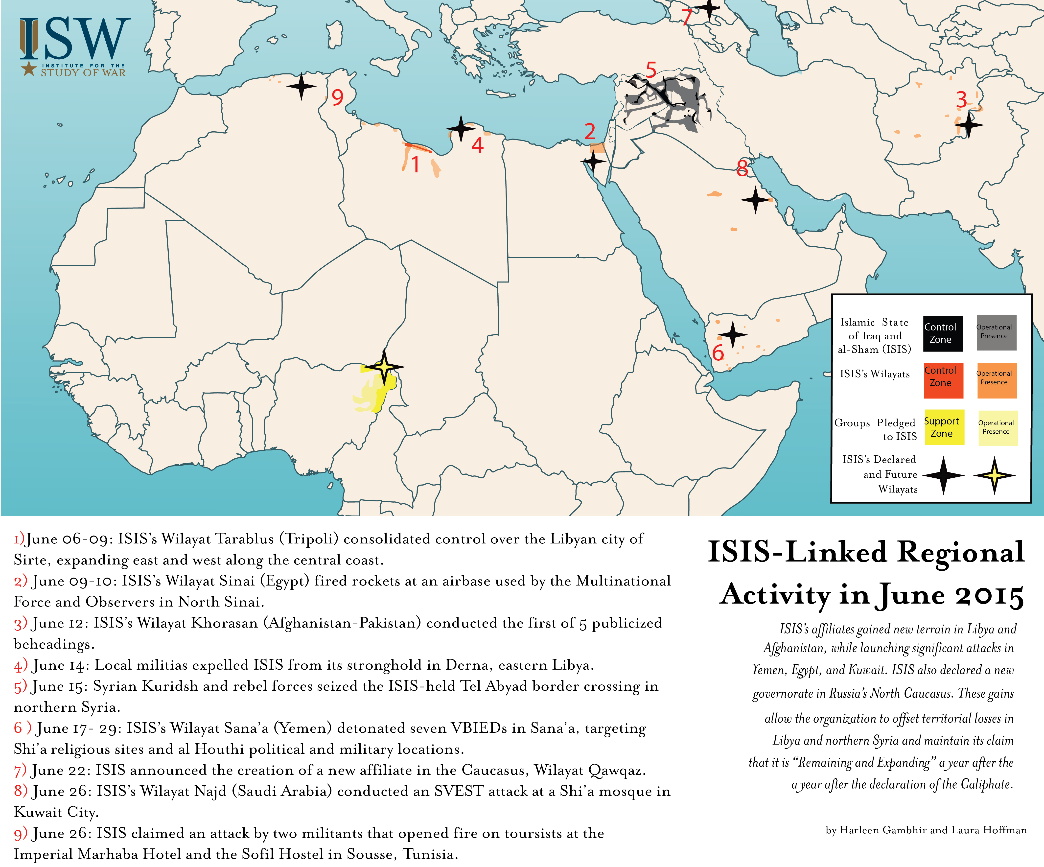ISIS-Linked Regional Activity in June 2015