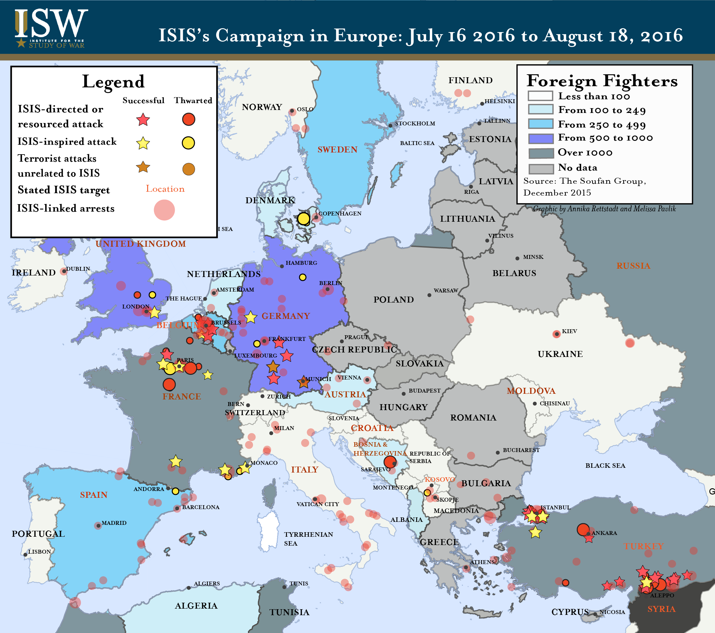 ISIS's Campaign in Europe: July 16 2016 to August 18 2016