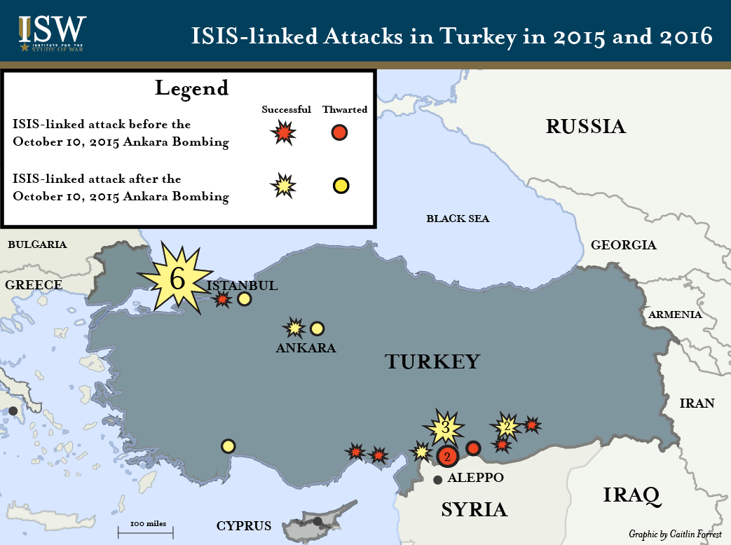 ISIS-linked Attacks in Turkey in 2015 and 2016