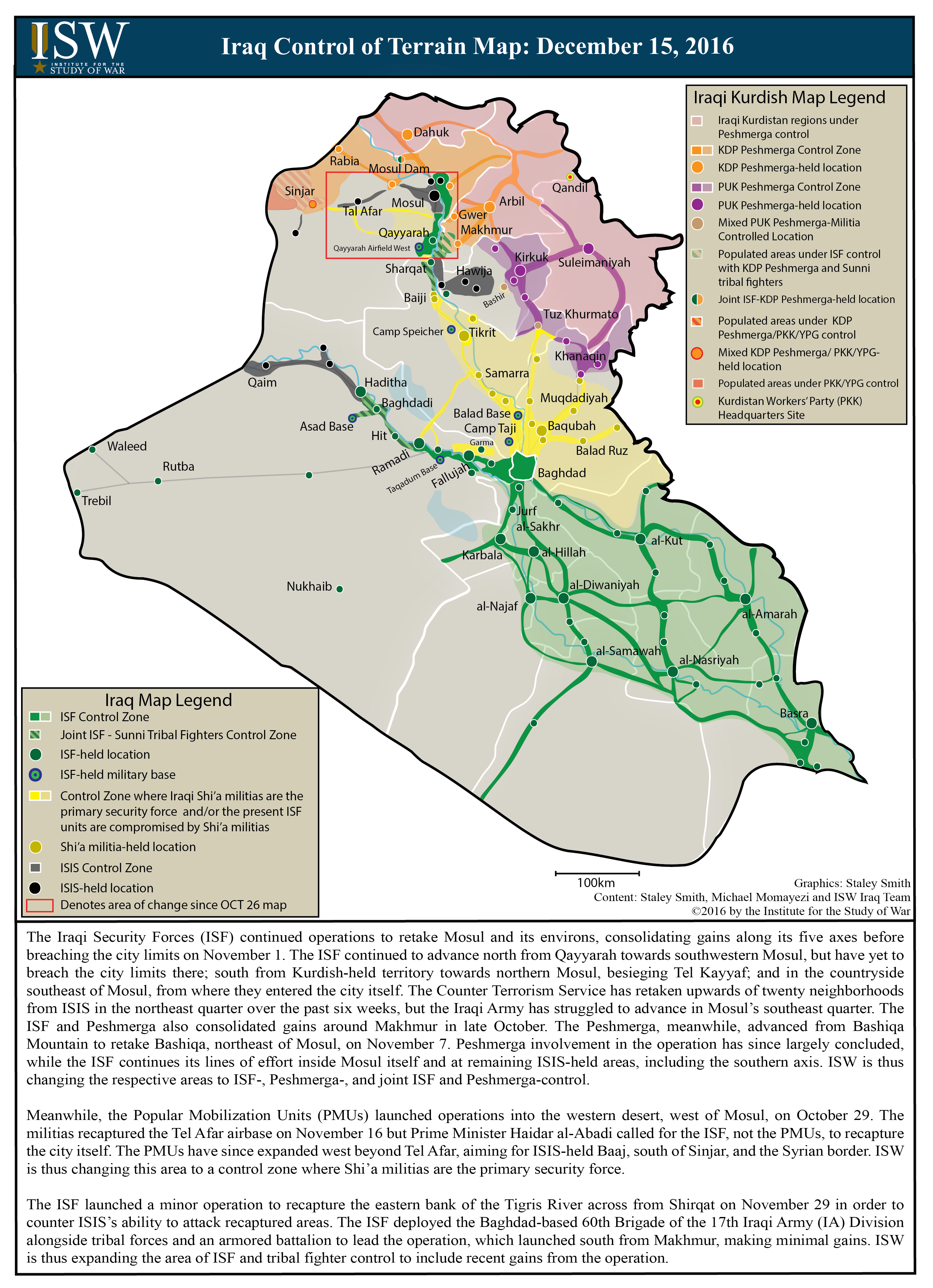 Iraq Control of Terrain Map: December 15, 2016