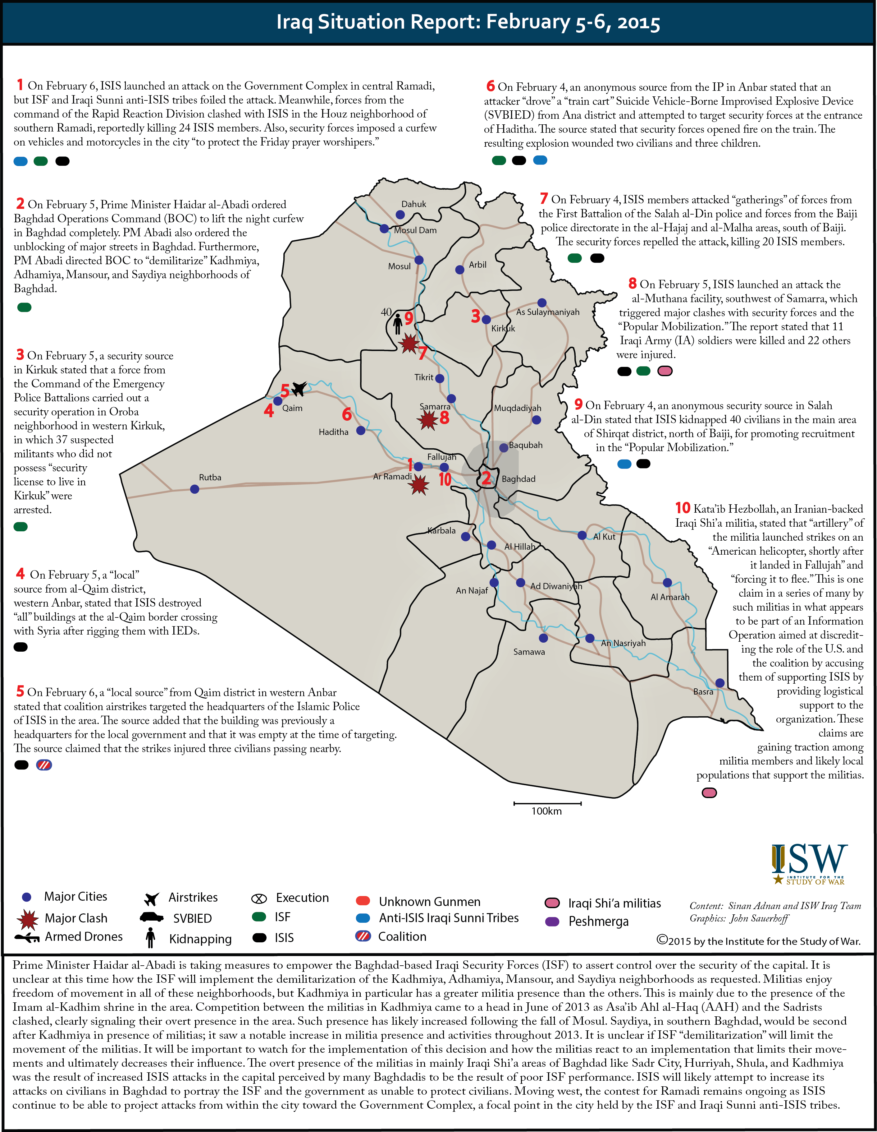 Iraq Situation Report: February 5-6, 2015