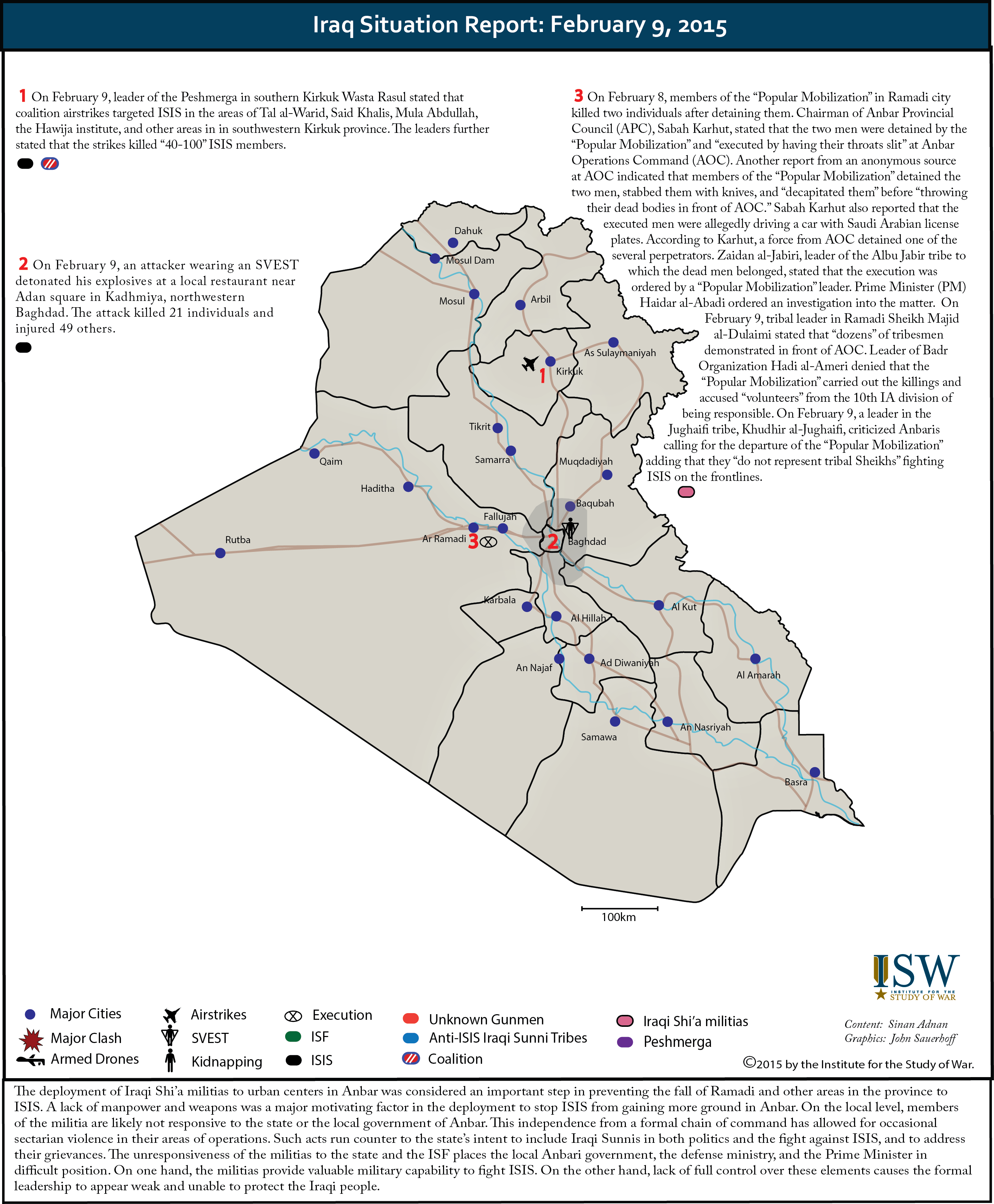 Iraq Situation Report: February 9, 2015