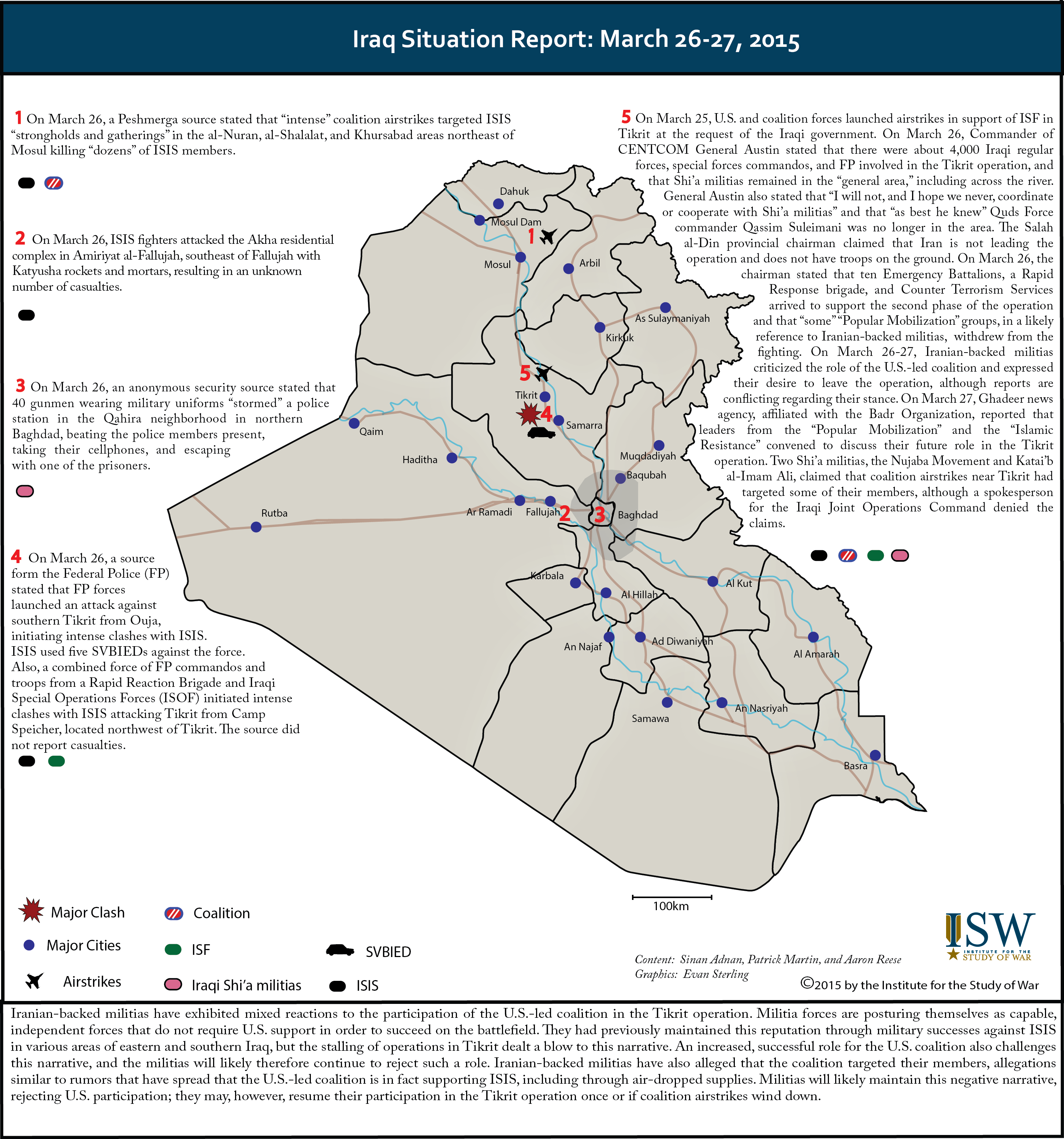 Iraq Situation Report: March 26-27, 2015