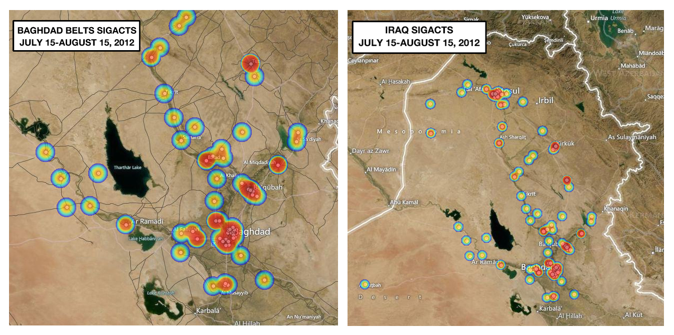 Baghdad Belts and Iraq SIGACTS July 15-August 15, 2012