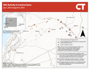 Isis Activity in Central Syria July 1, 2023–august 16, 2023