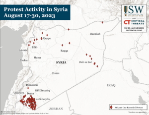 Protest Activity in Syria August 17-30, 2023