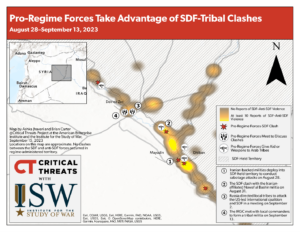 Pro-regime Forces Take Advantage of SDF-tribal Clashes August 28–september 13, 2023