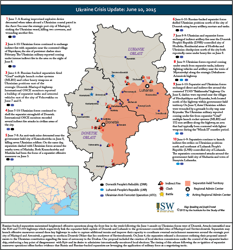 Ukraine Crisis Update: June 10, 2015