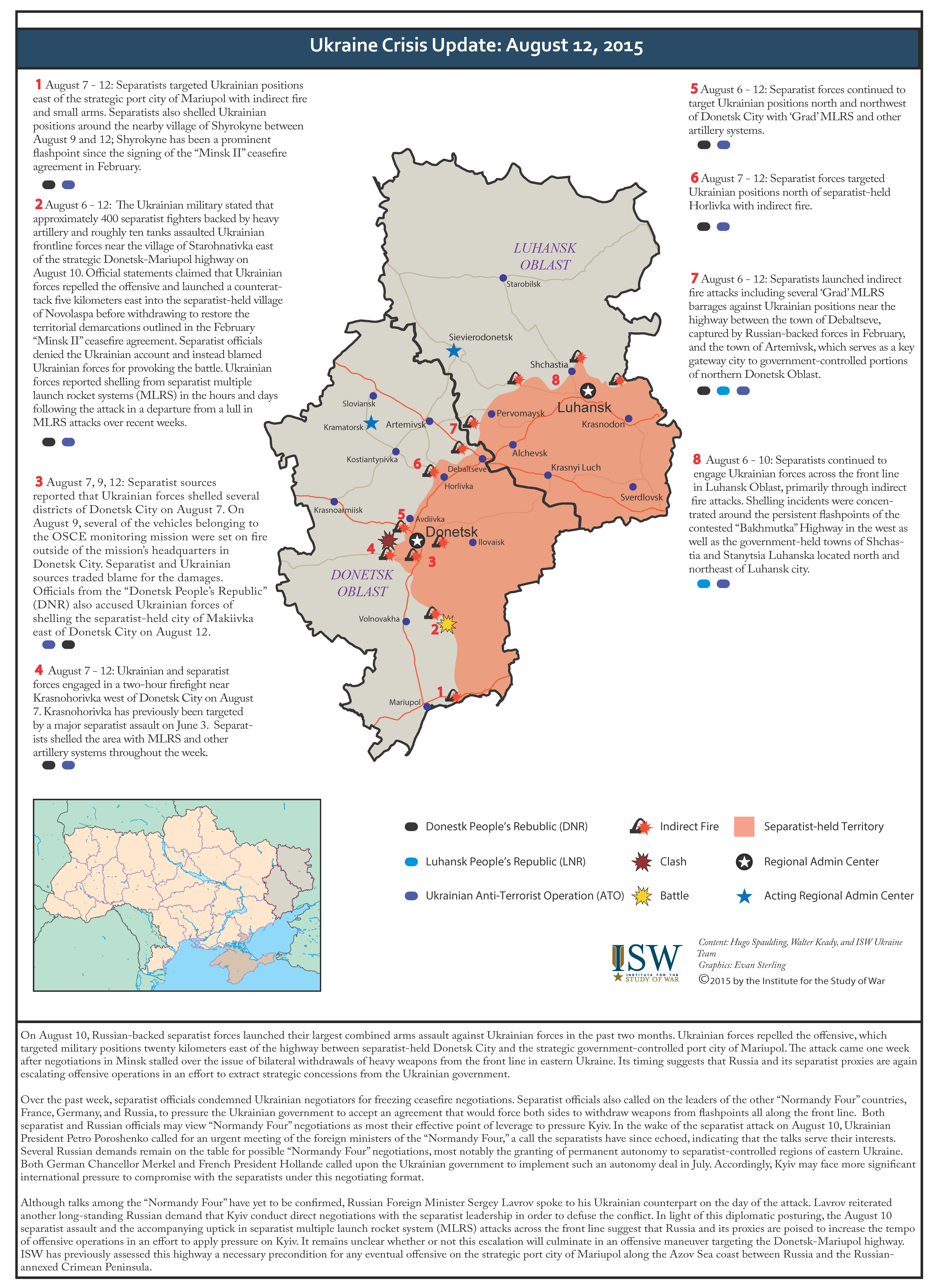 Ukraine Crisis Update: August 12, 2015