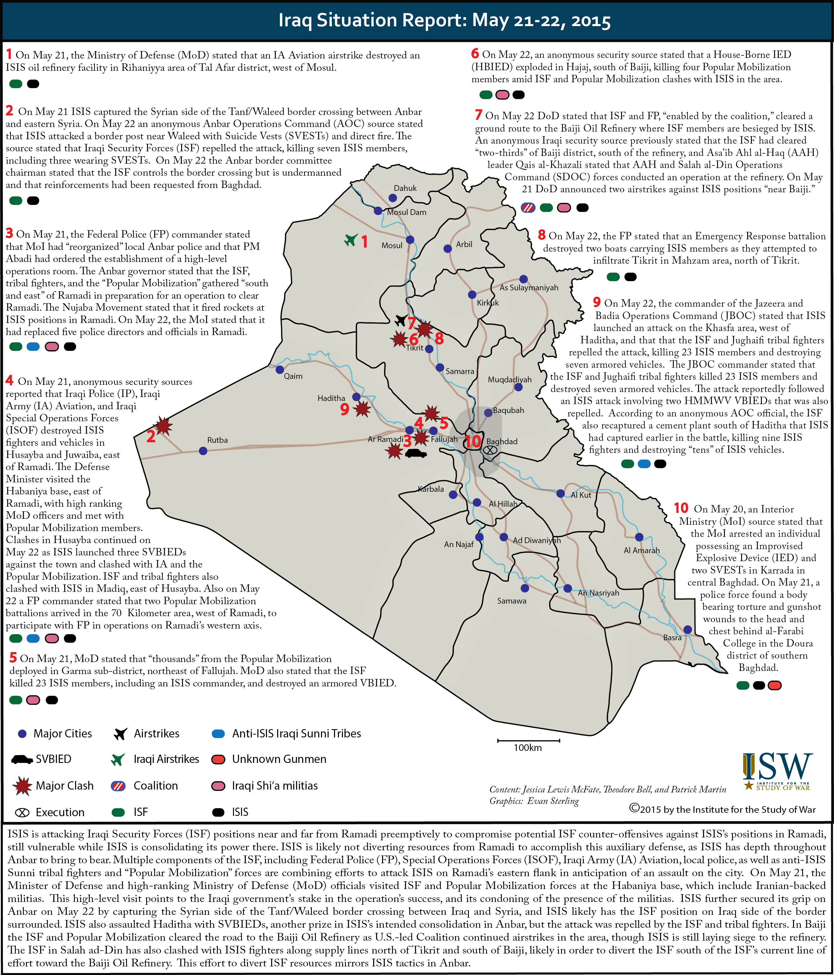 Iraq Situation Report: May 21-22, 2015