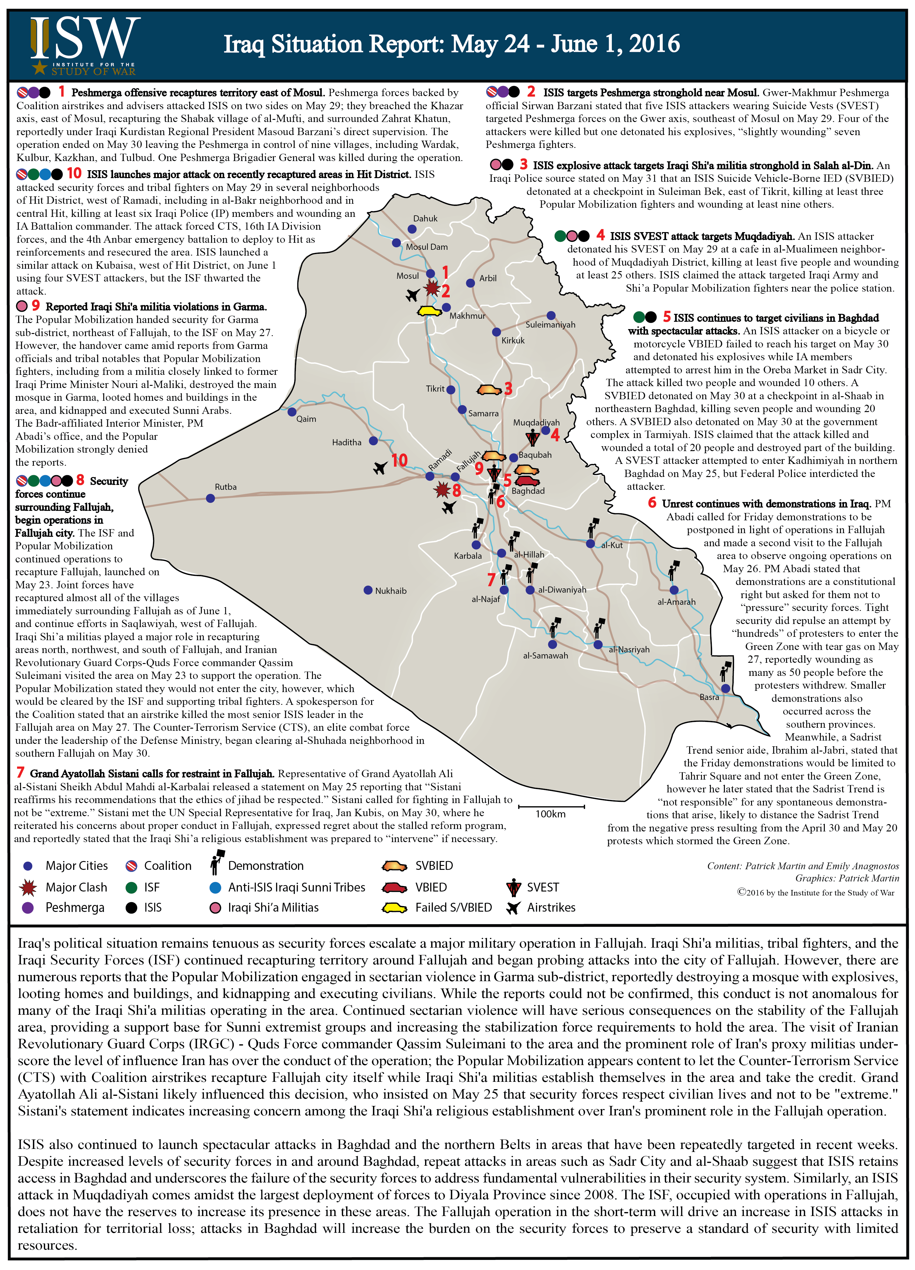 Iraq Situation Report: May 24 - June 1, 2016