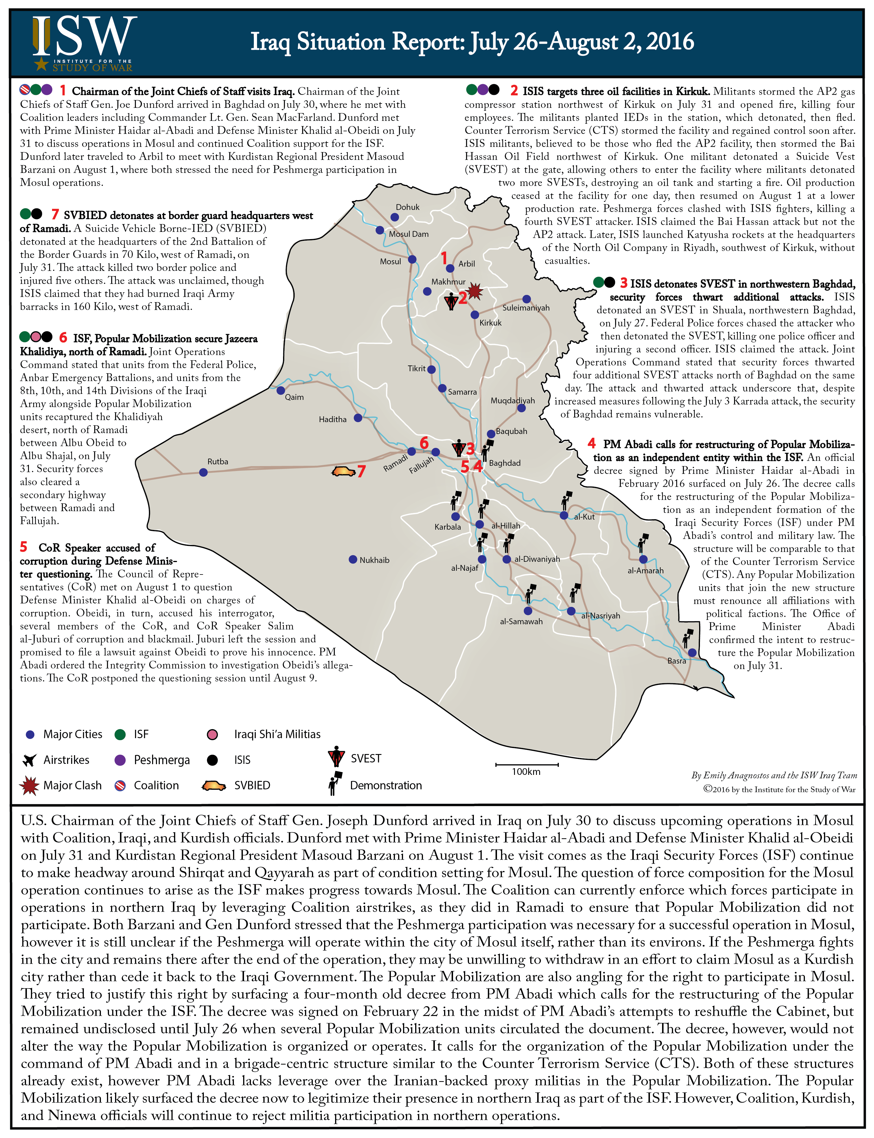 Iraq Situation Report: July 26-August 2, 2016