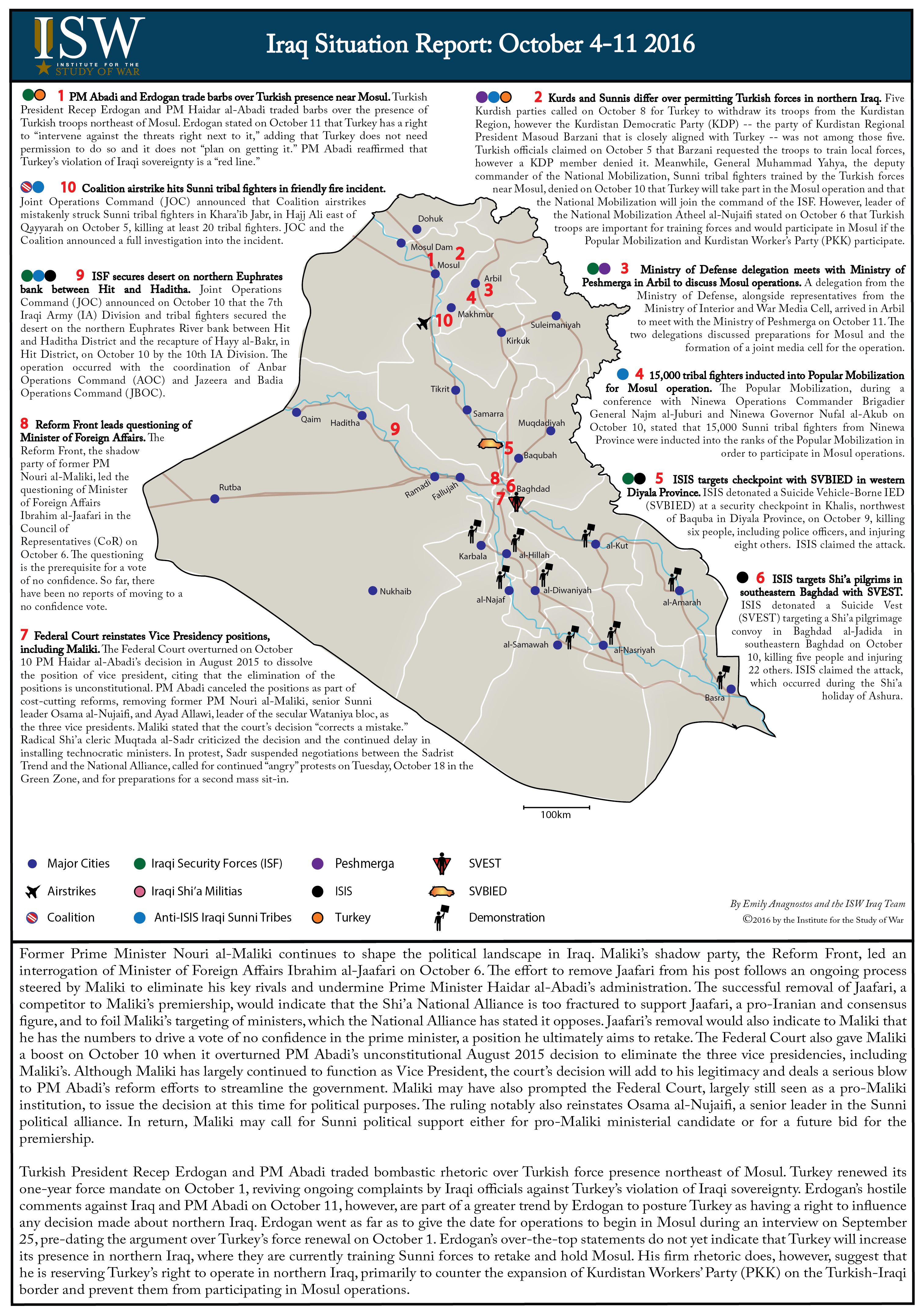 Iraq Situation Report: October 4-11 2016