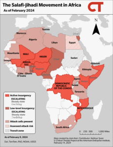 The Salafi-Jihadi Movement in Africa as of February 2024