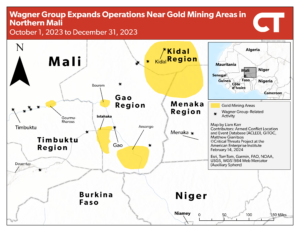 Wagner Group Expands Operations Near Gold Mining Areas in Northern Mali October 1, 2023 To December 31, 2023